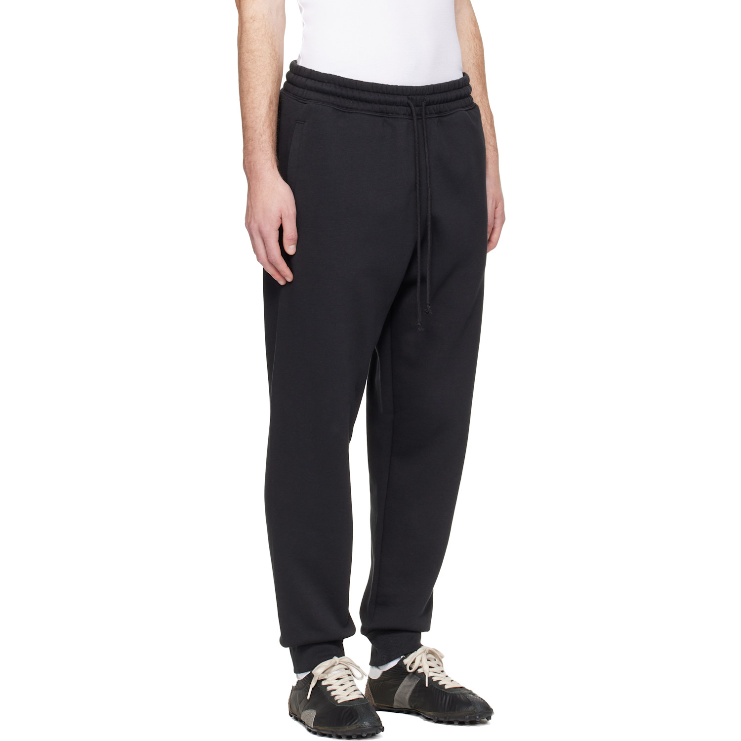 Skims Black Fleece Lounge Tapered Jogger Sweatpants 
