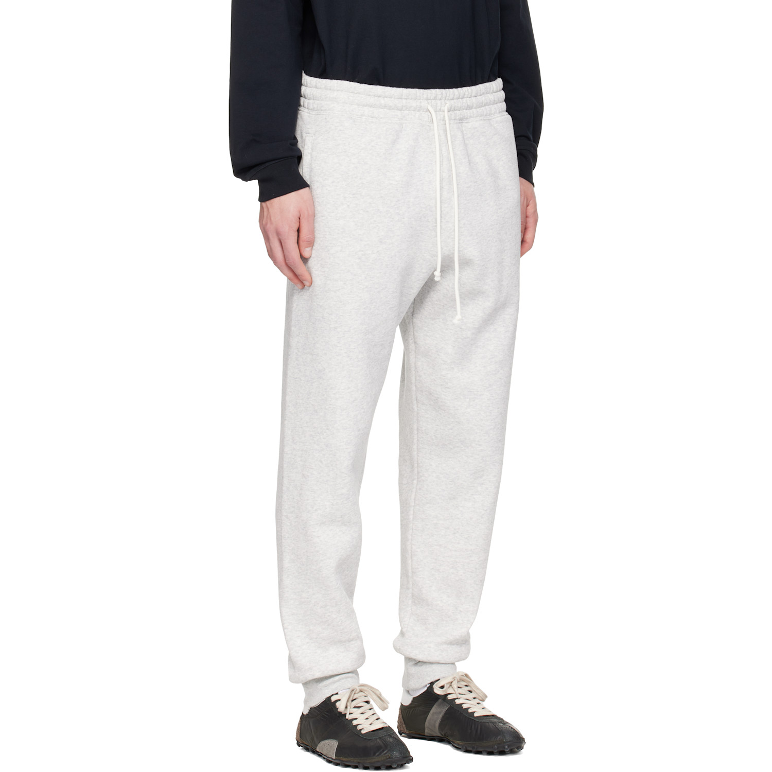  Skims Gray Fleece Lounge Tapered Jogger Sweatpants 