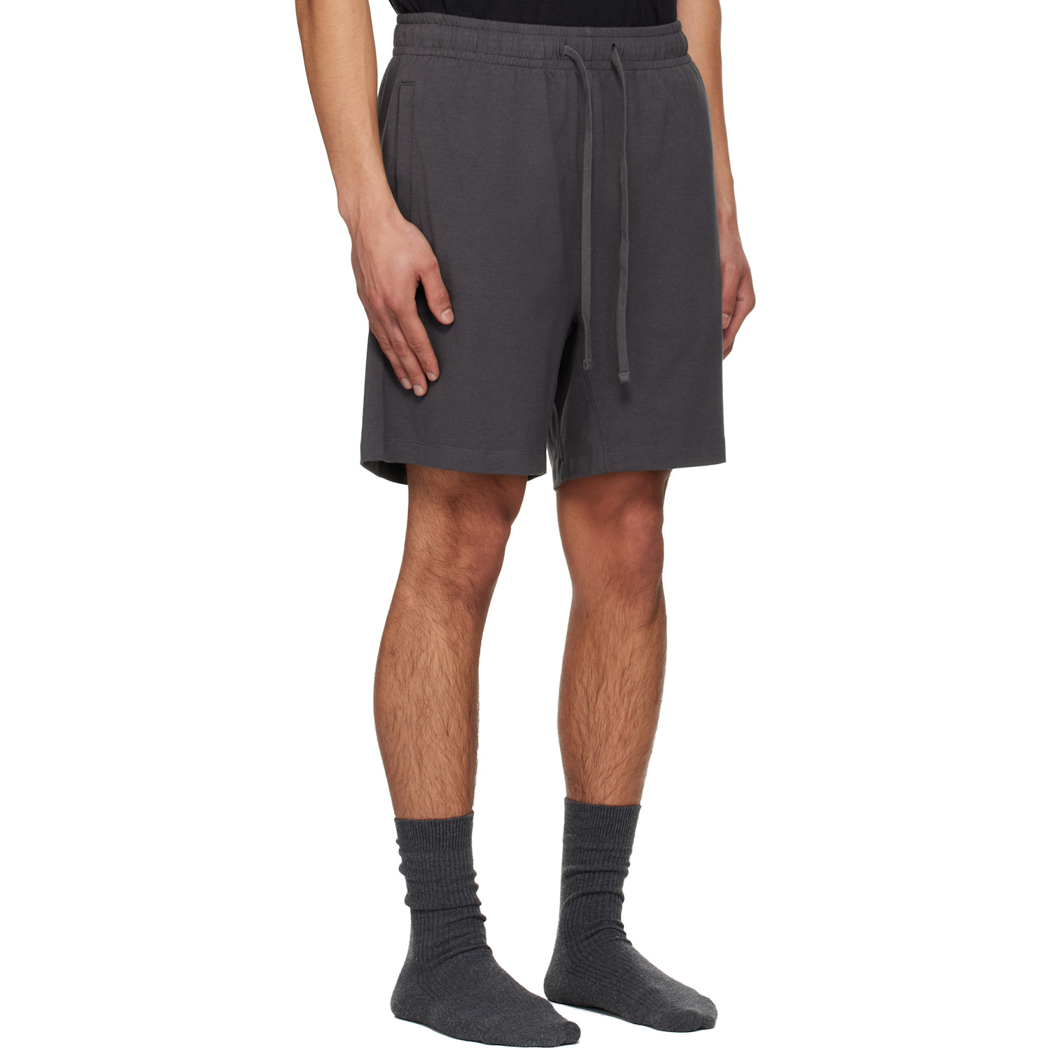  Skims Gray Jersey Lounge Relaxed Shorts 
