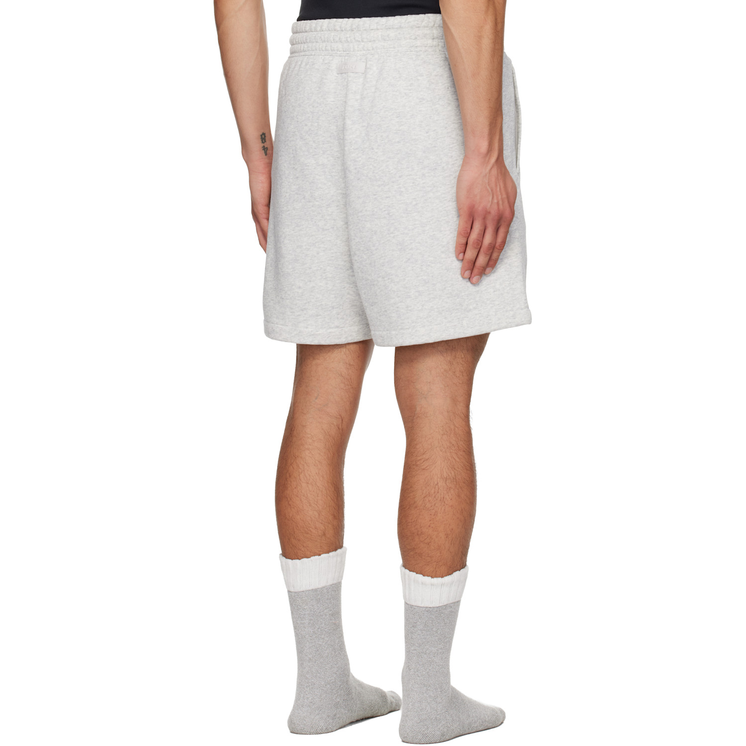  Skims Gray Cotton Fleece Relaxed Shorts 