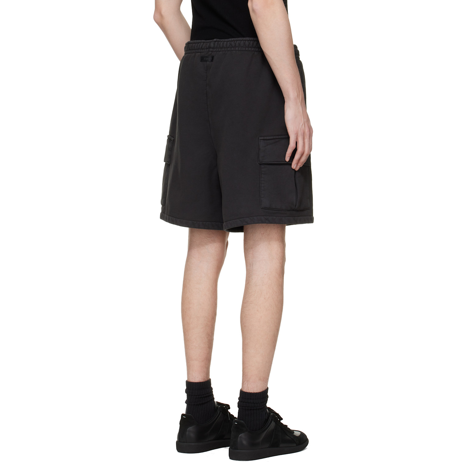  Skims Black Heavyweight Fleece Cargo Shorts 