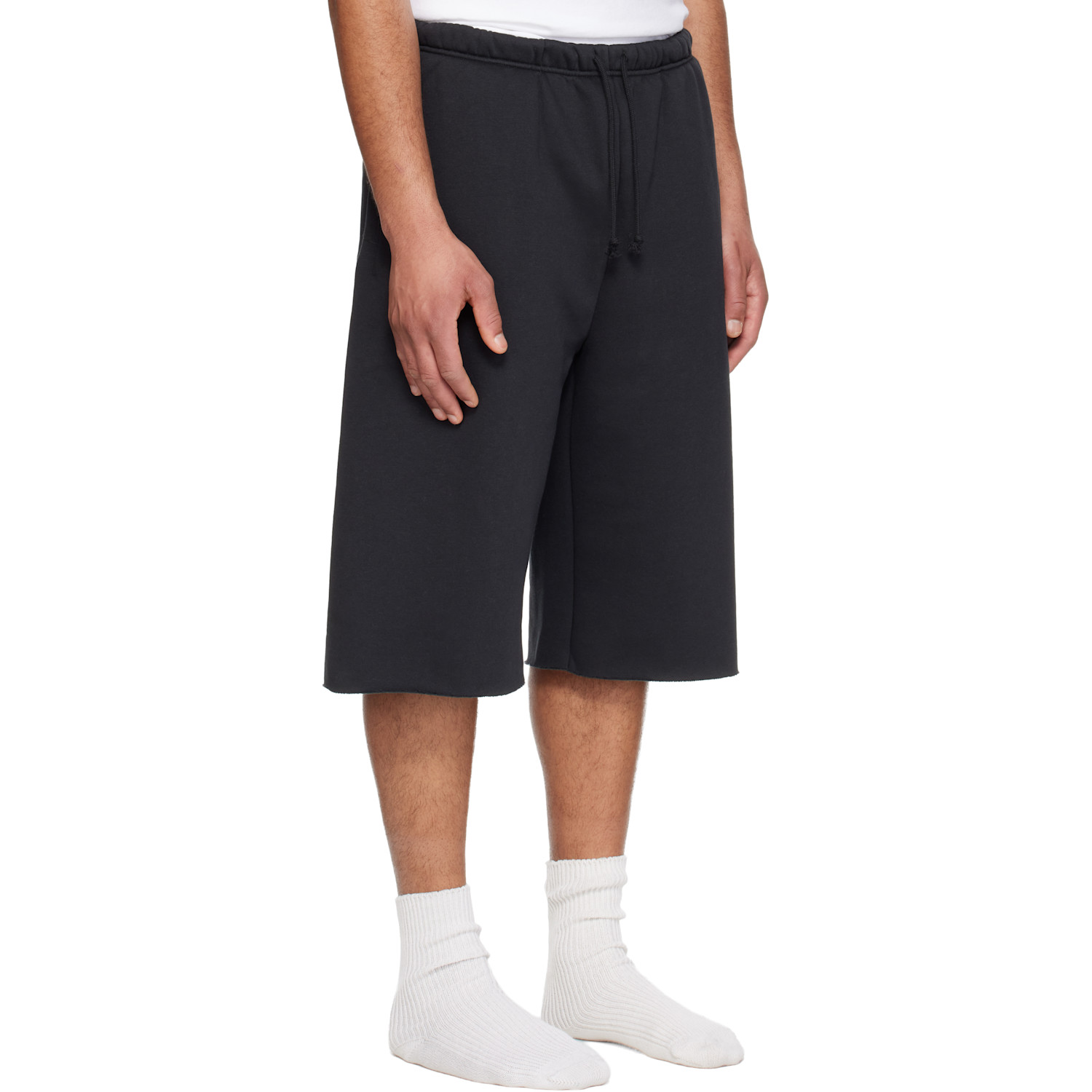  Skims Black Fleece Lounge Relaxed Long Shorts 