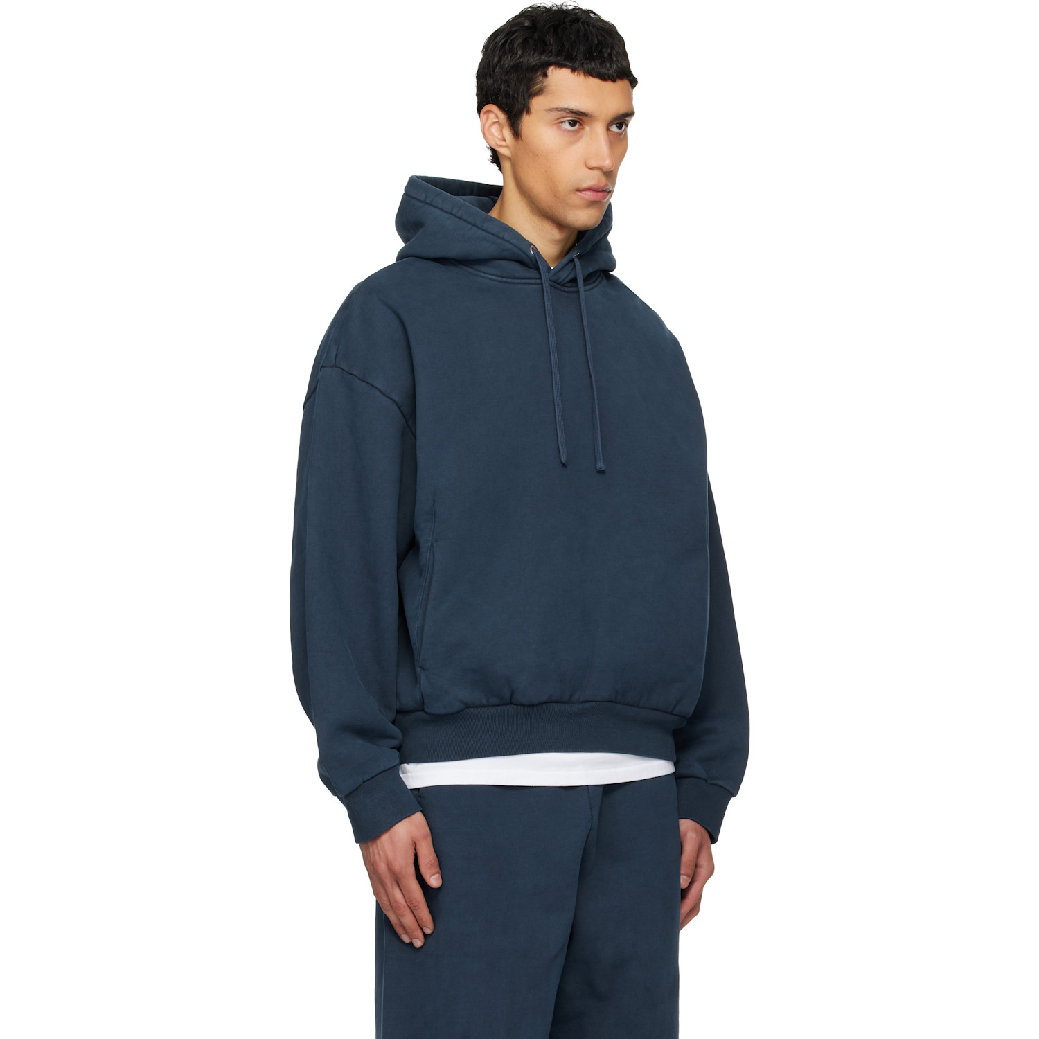  Skims Navy Heavyweight Fleece Relaxed Hoodie 