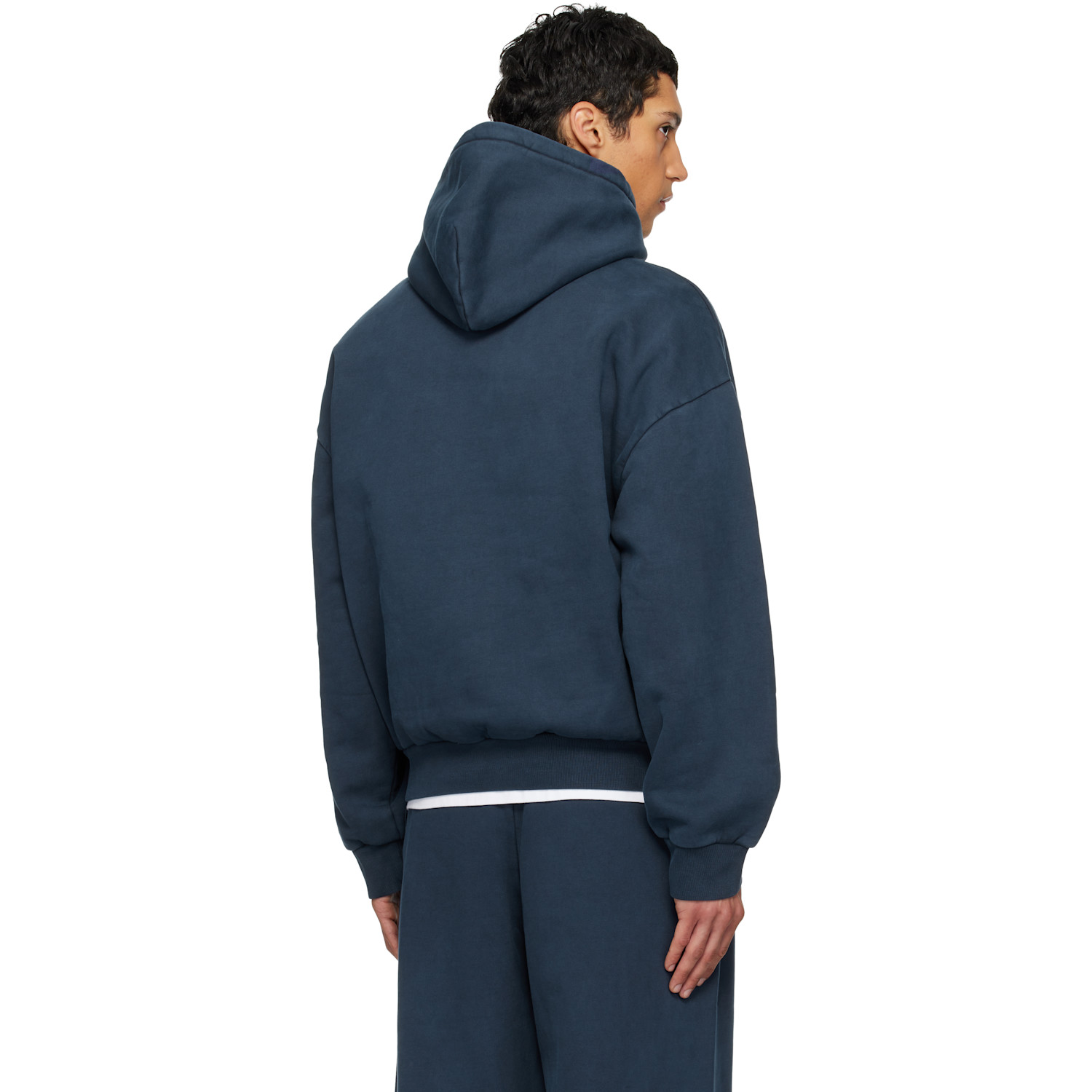  Skims Navy Heavyweight Fleece Relaxed Hoodie 