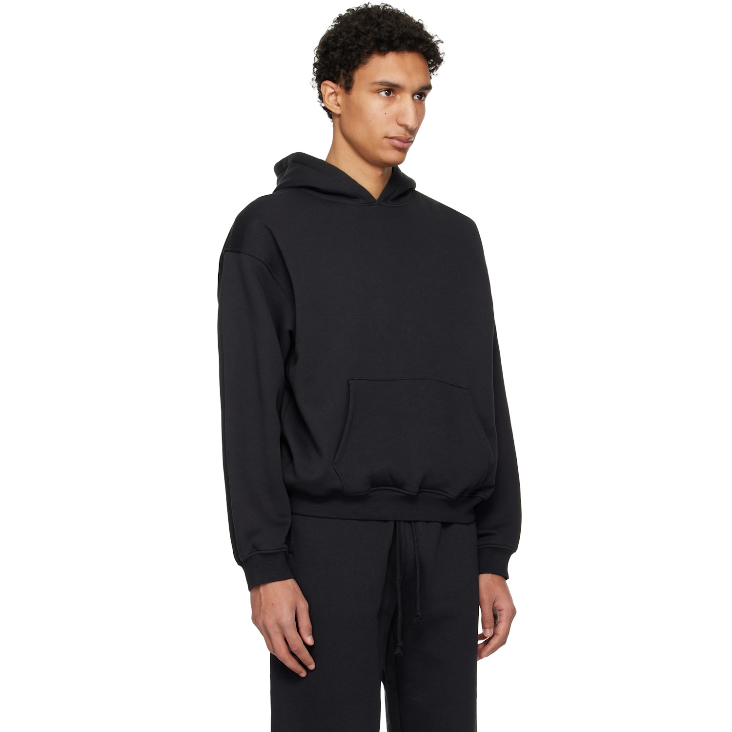  Skims Black Fleece Lounge Relaxed Hoodie 