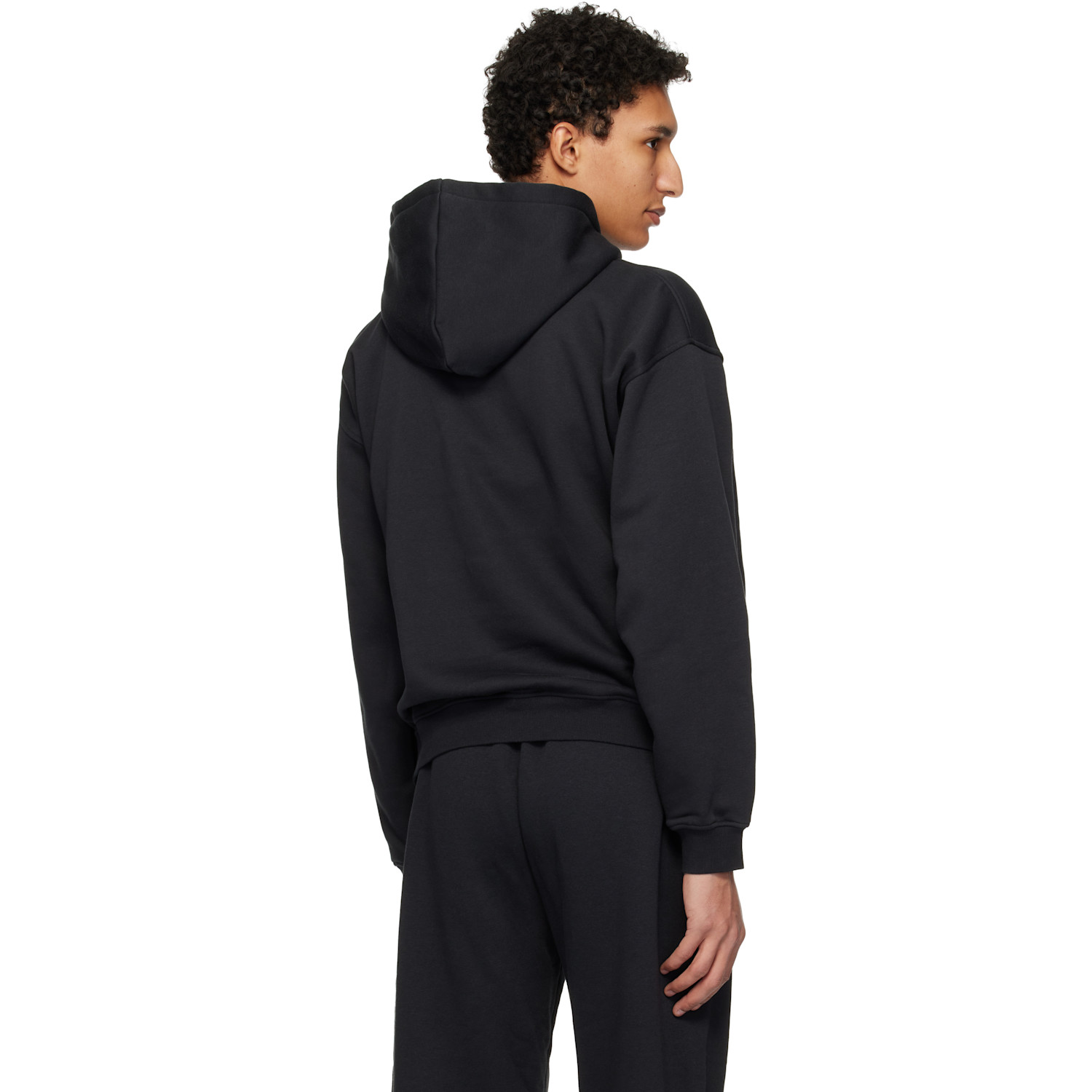  Skims Black Fleece Lounge Relaxed Hoodie 