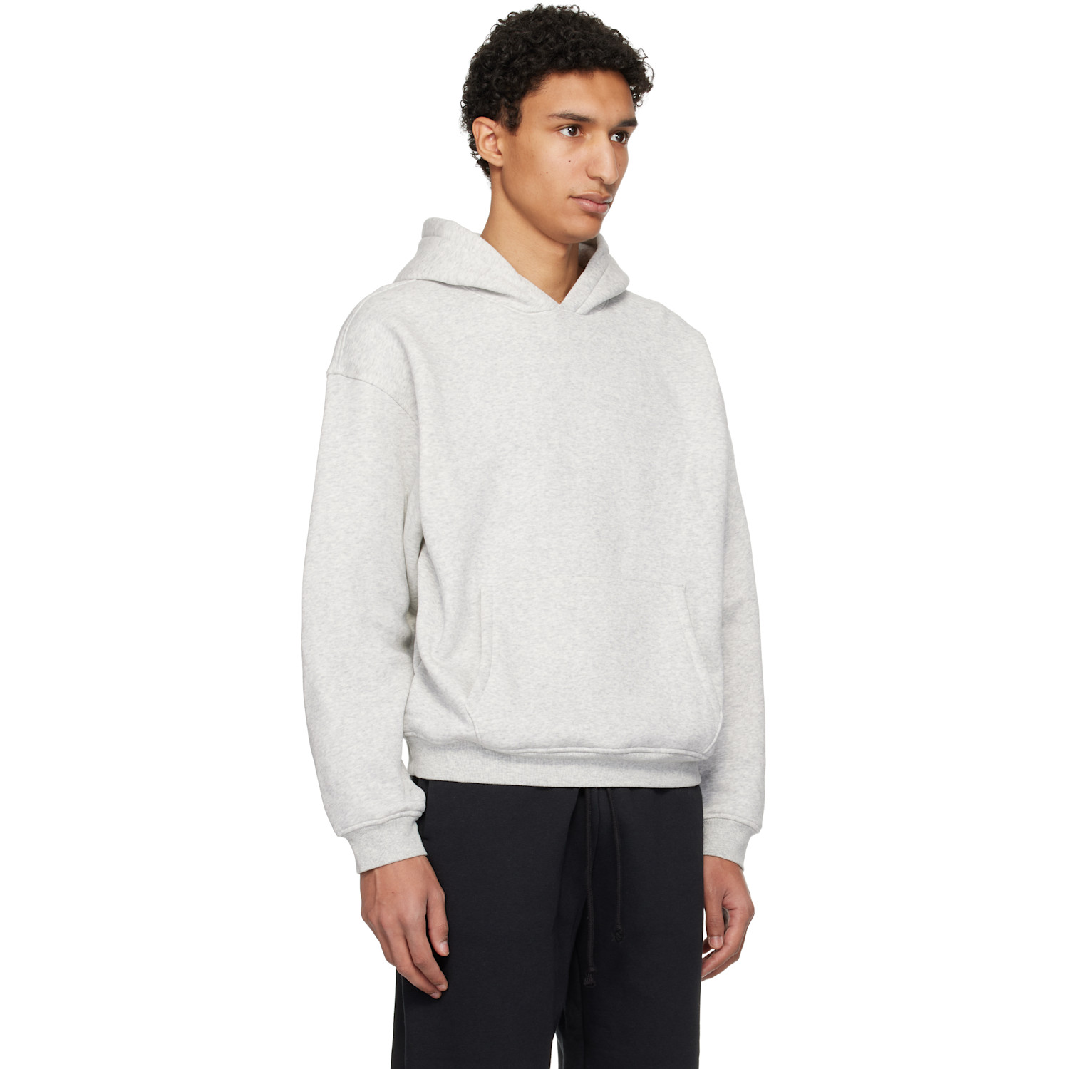  Skims Gray Fleece Lounge Relaxed Hoodie 