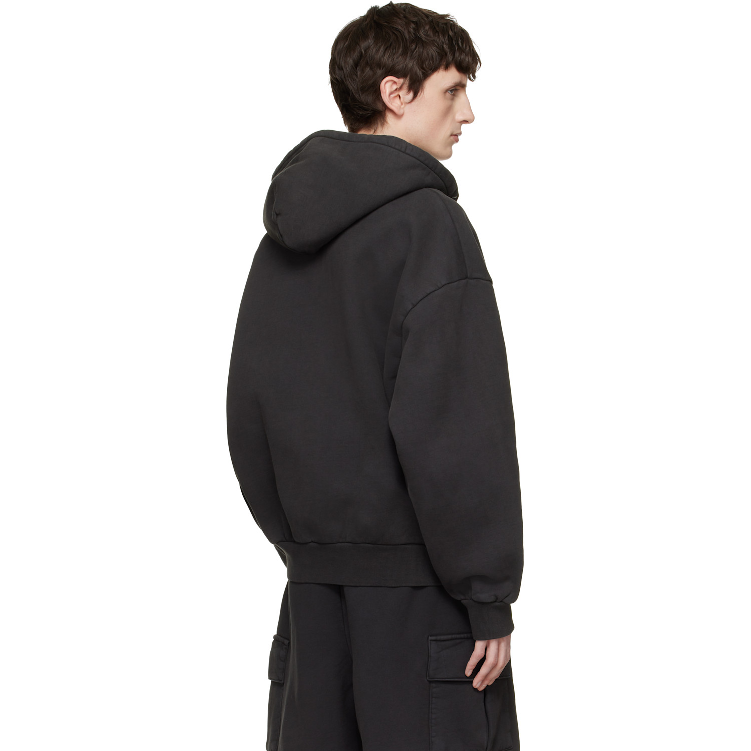  Skims Black Heavyweight Fleece Zip-up Hoodie 