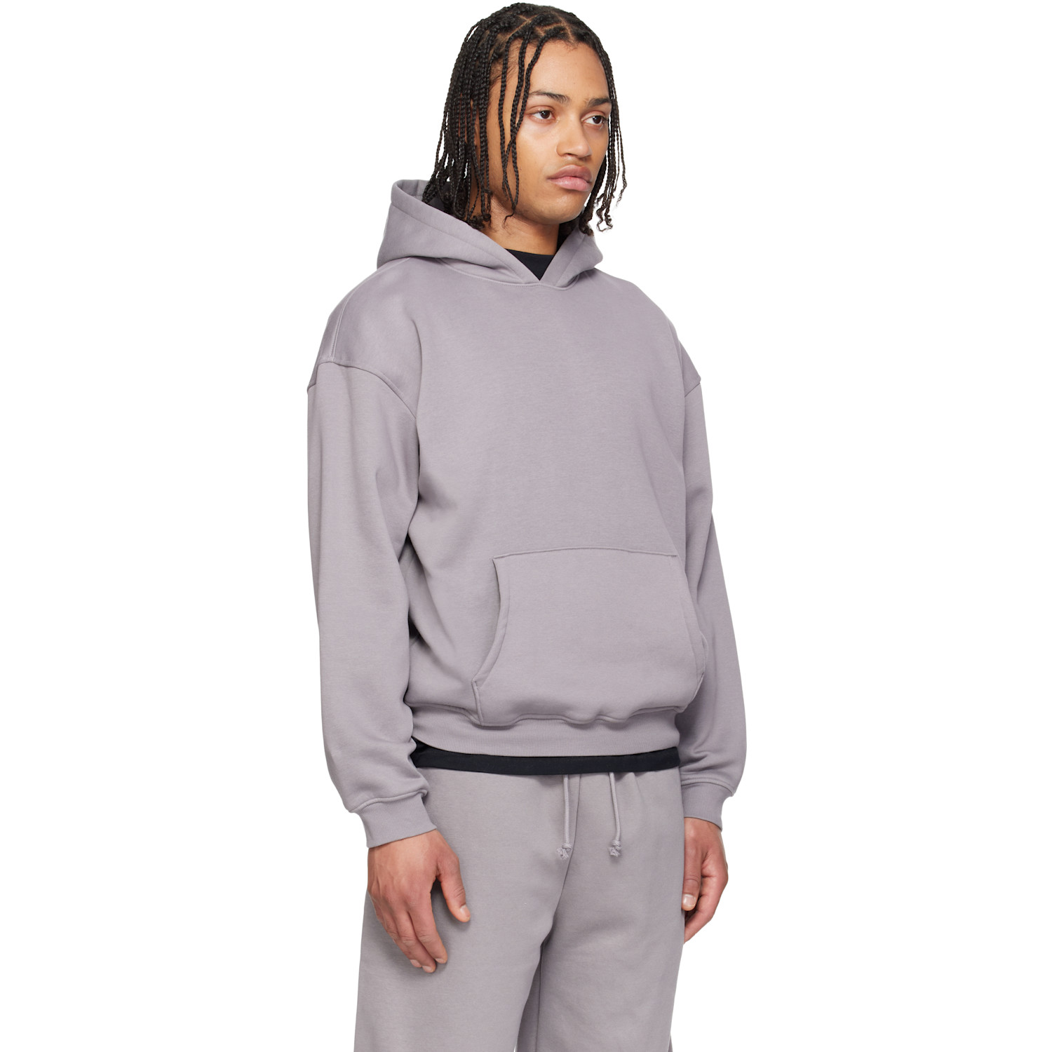  Skims Purple Fleece Lounge Relaxed Hoodie 