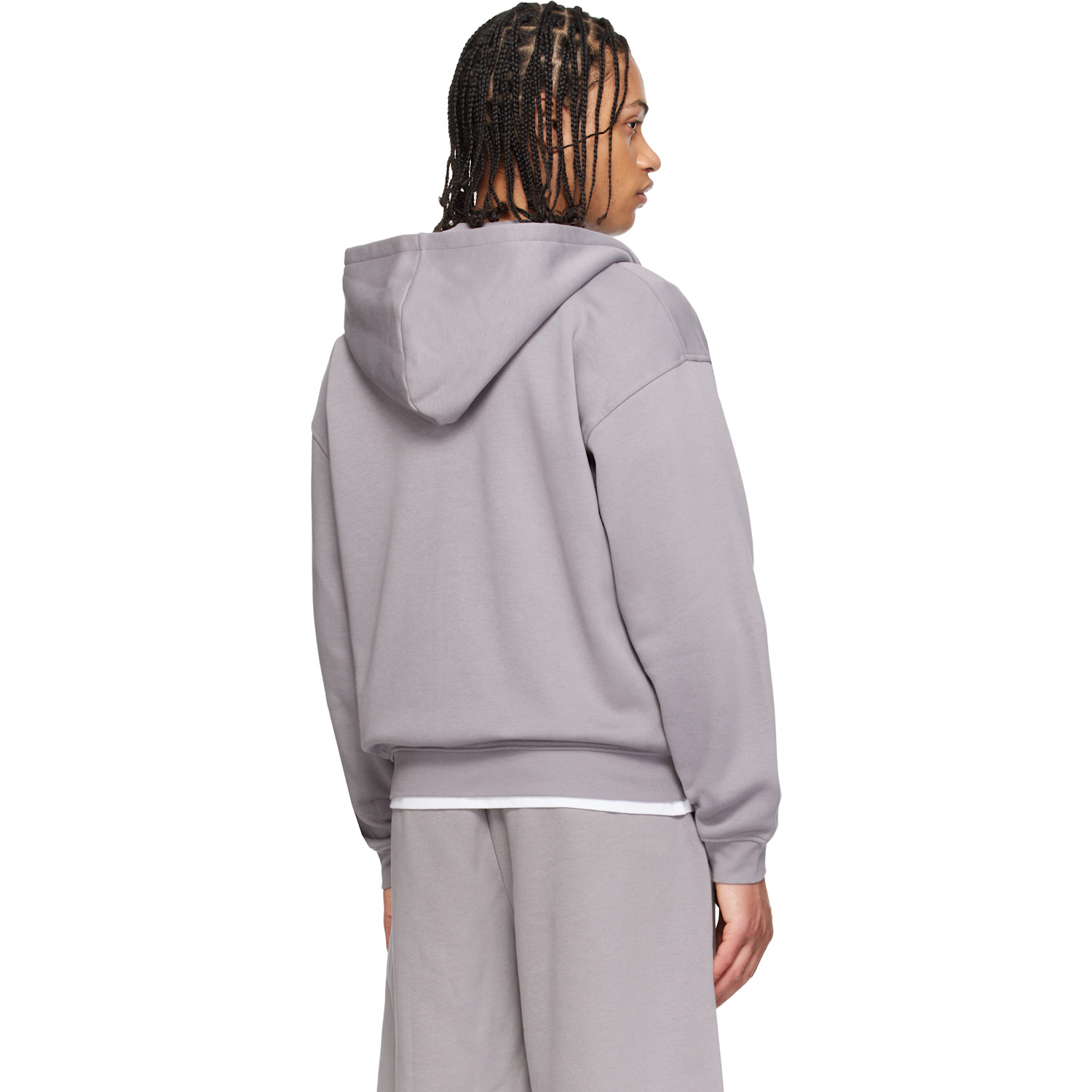  Skims Purple Fleece Lounge Relaxed Zip Up Hoodie 