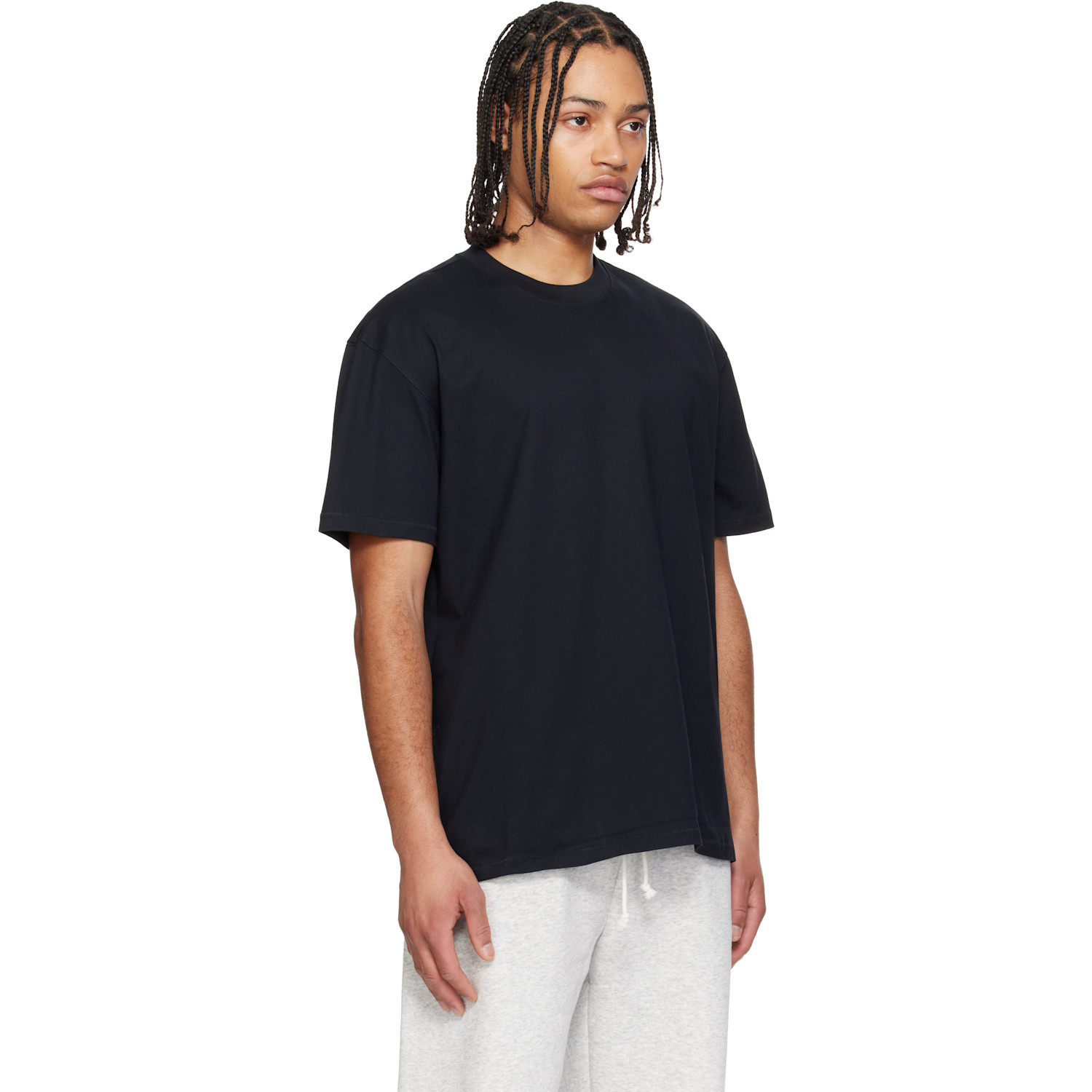  Skims Black Heavyweight Cotton Relaxed T-shirt 
