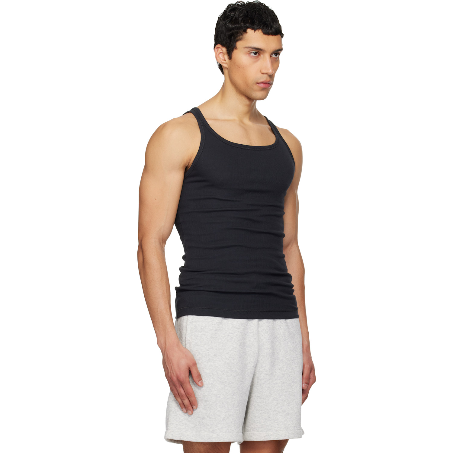  Skims Three-pack Black Skims Cotton Rib Tank Tops 
