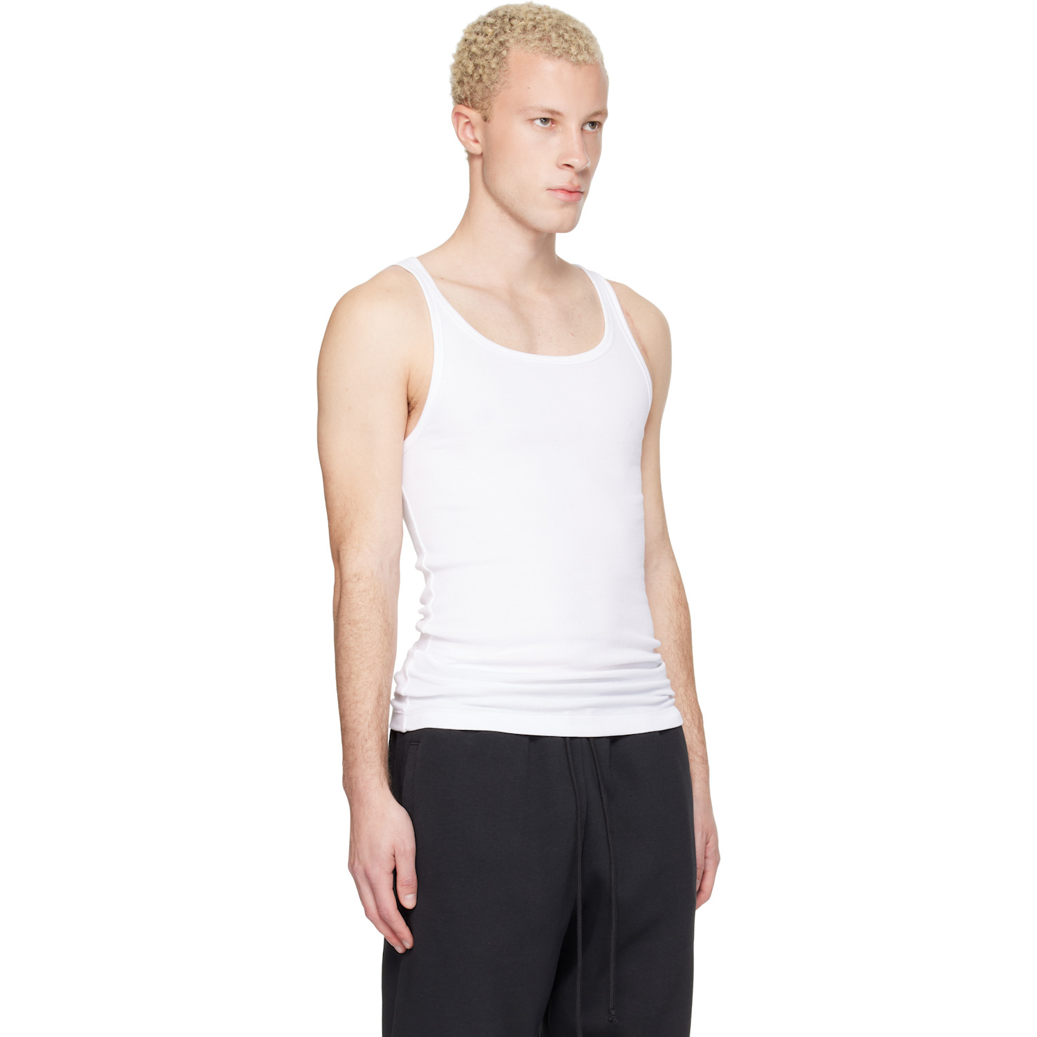  Skims Three-pack White Skims Cotton Rib Tank Tops 