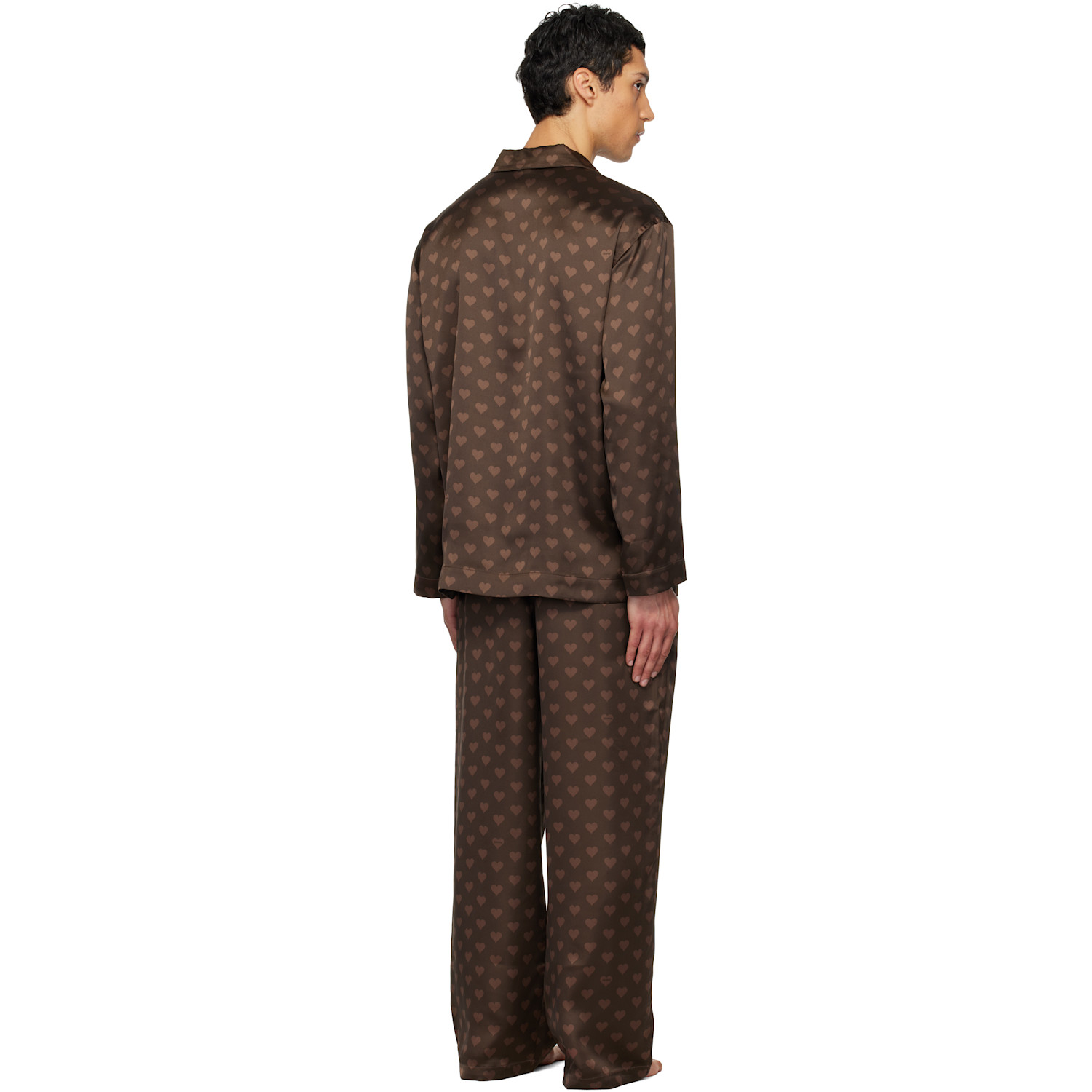  Skims Brown Sateen Sleep Pyjama Set 