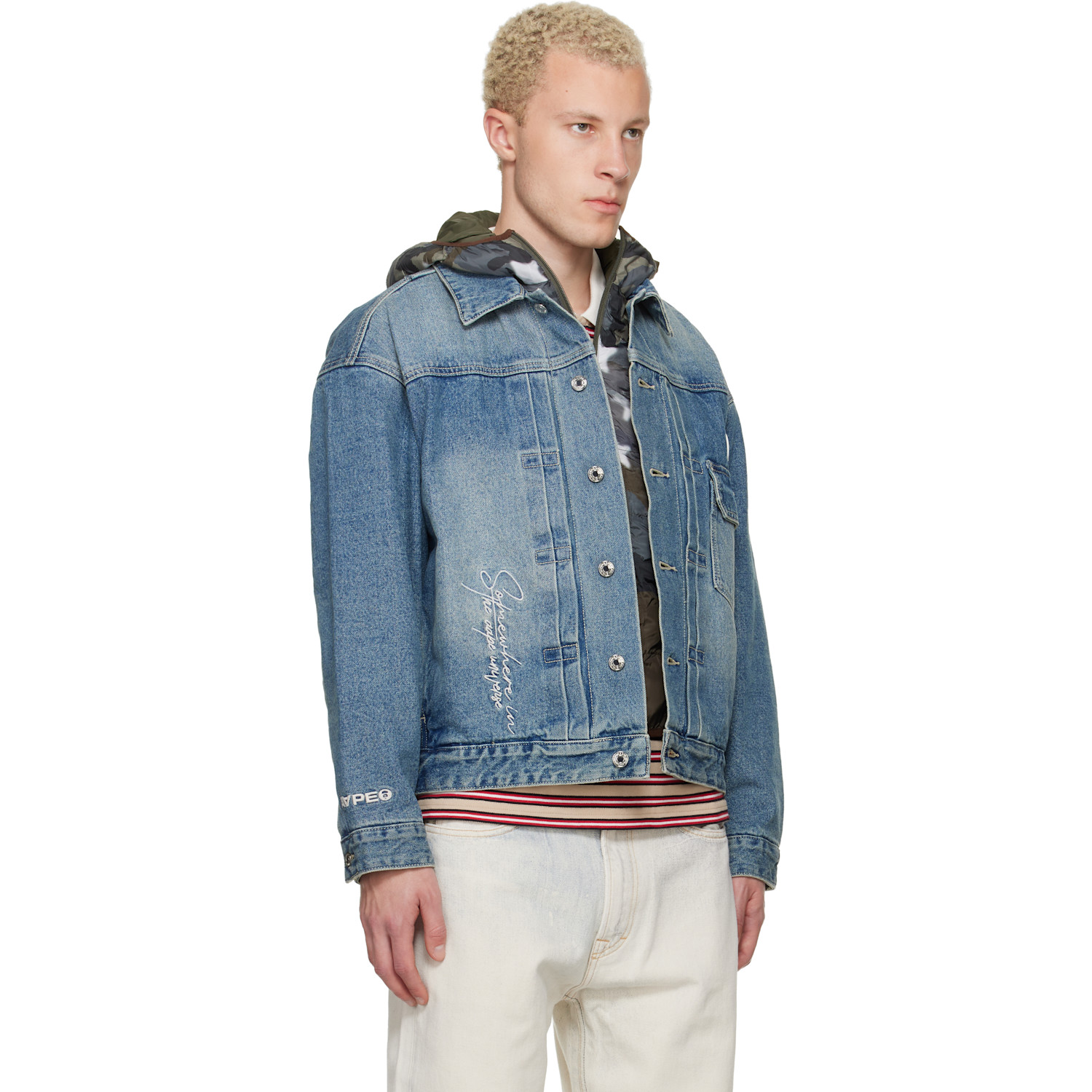  Aape By A Bathing Ape Blue 'aape' Main Denim Jacket 