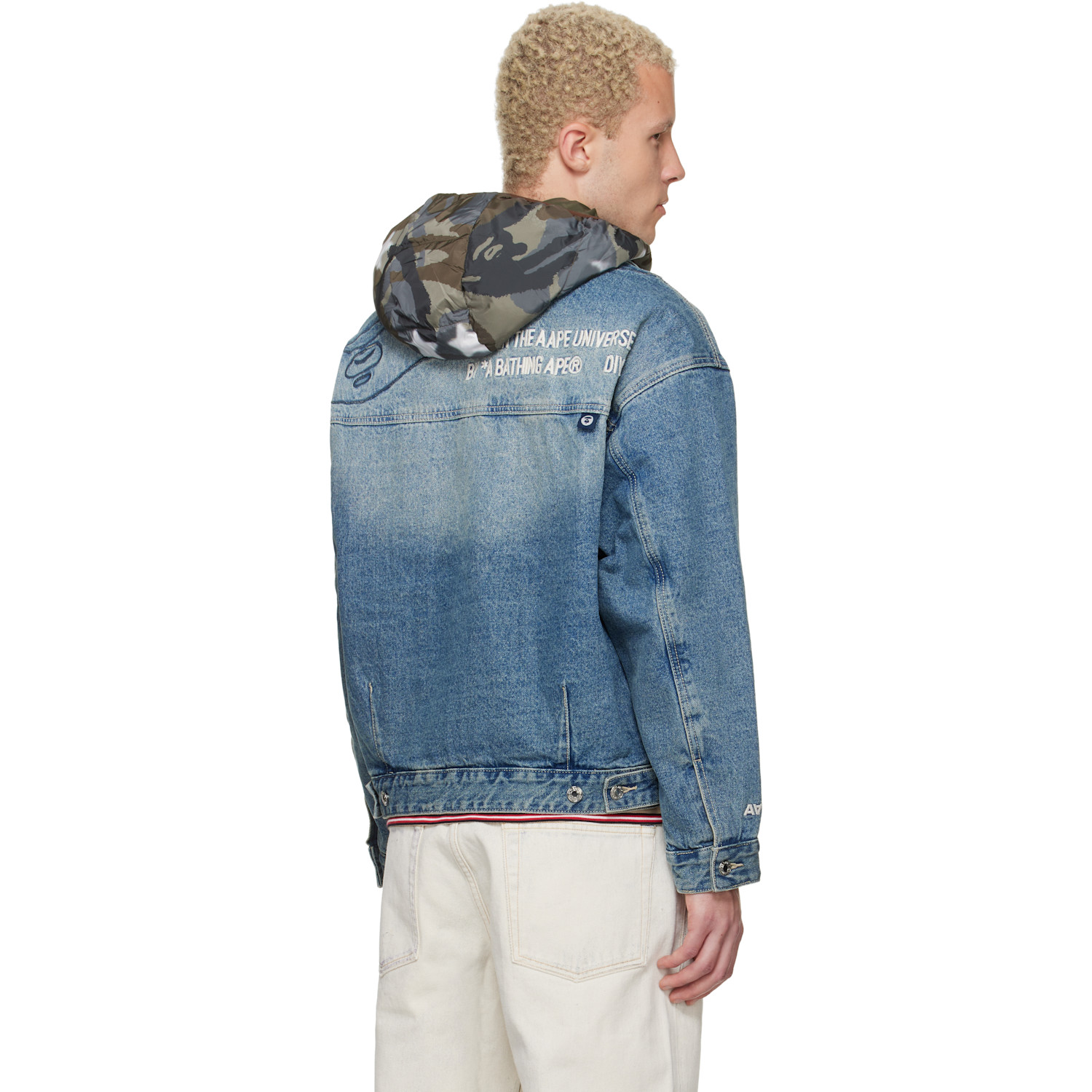  Aape By A Bathing Ape Blue 'aape' Main Denim Jacket 