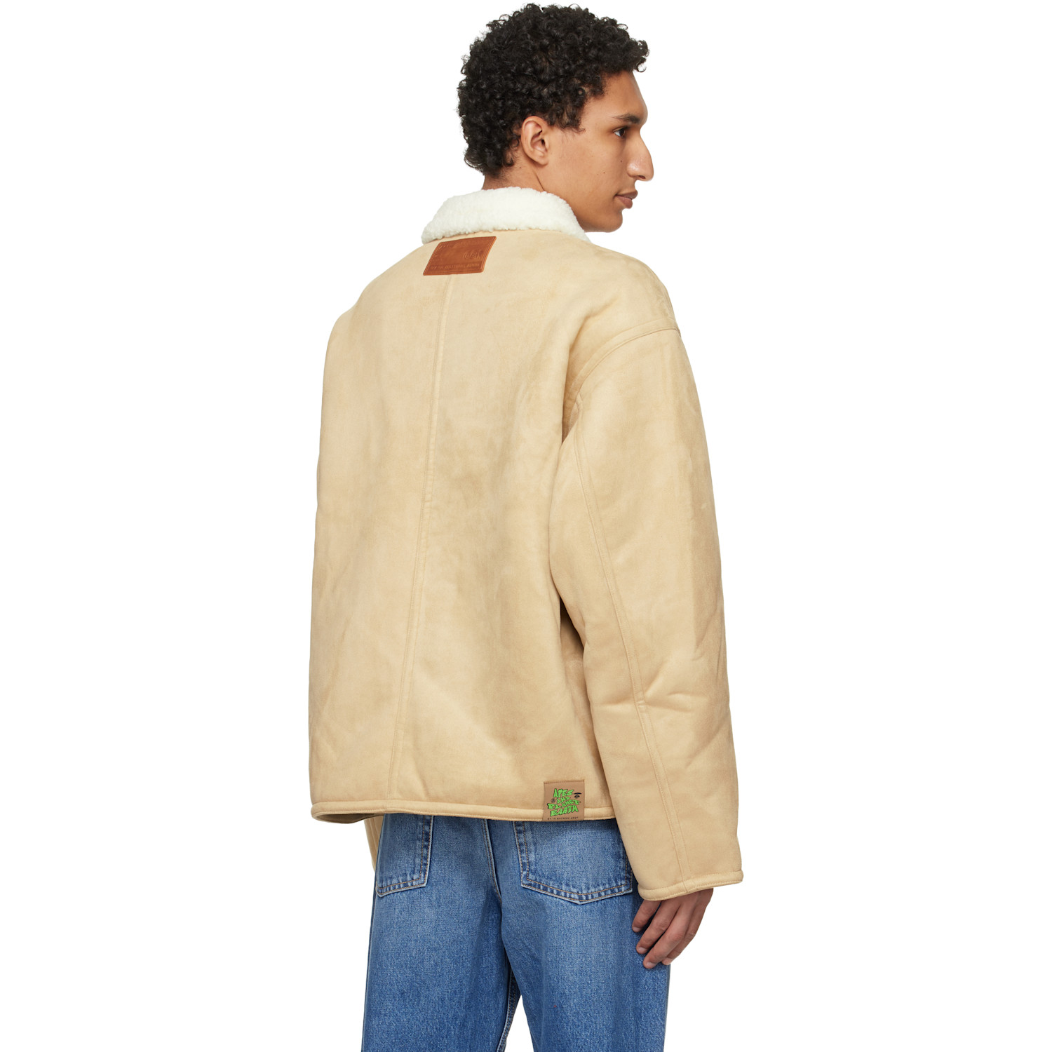  Aape By A Bathing Ape Beige Main Faux-suede Jacket 