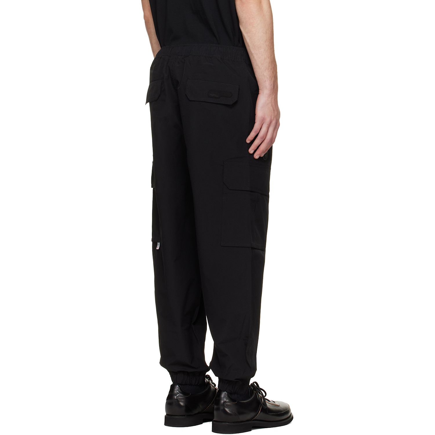  Aape By A Bathing Ape Black 'aapenow' Moonface Logo Jogger Cargo Pants 