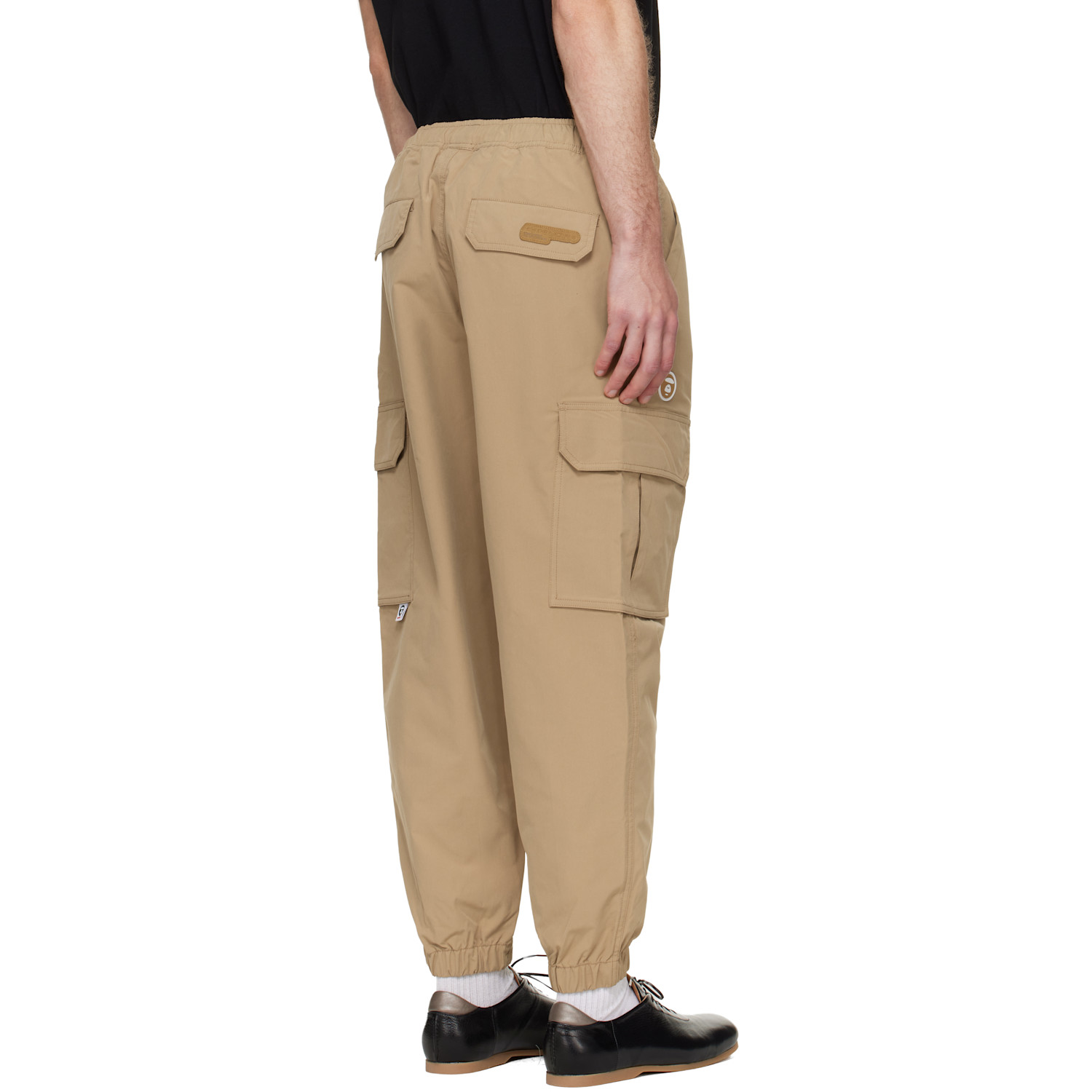  Aape By A Bathing Ape Beige 'aapenow' Moonface Logo Jogger Cargo Pants 