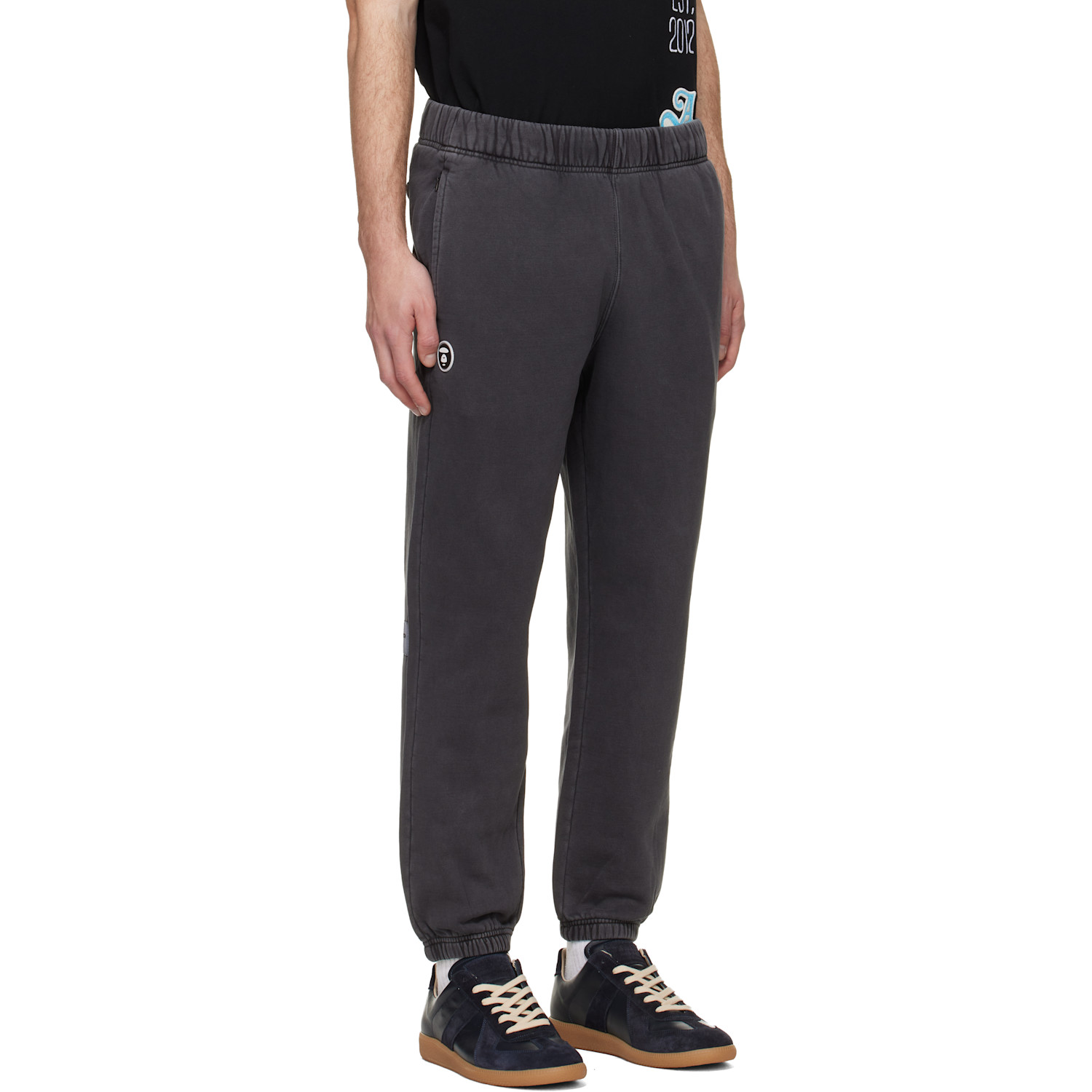  Aape By A Bathing Ape Gray 'aapenow' Moonface Jogger Sweatpants 