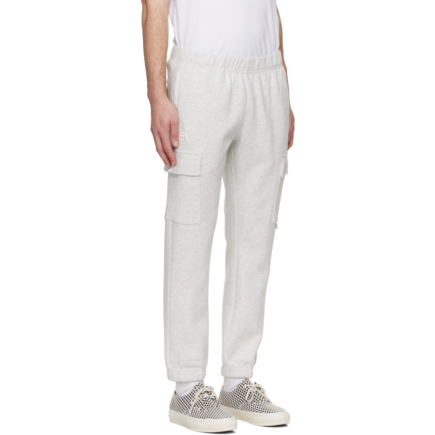  Aape By A Bathing Ape Gray 'aapenow' Moonface Cargo Sweatpants 