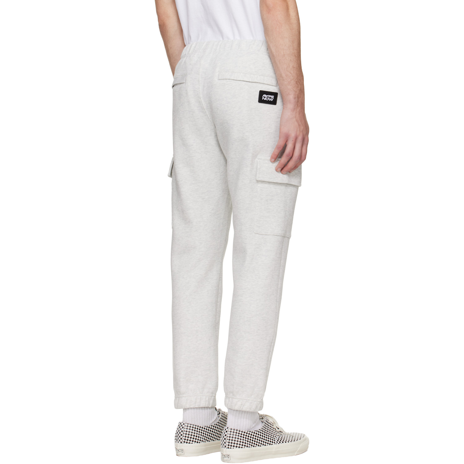  Aape By A Bathing Ape Gray 'aapenow' Moonface Cargo Sweatpants 
