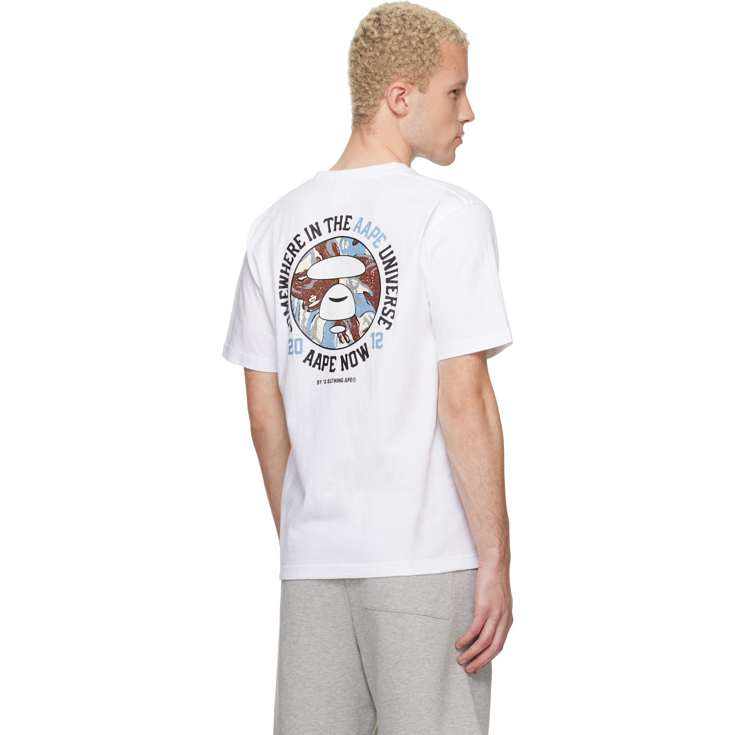  Aape By A Bathing Ape White Logo T-shirt 