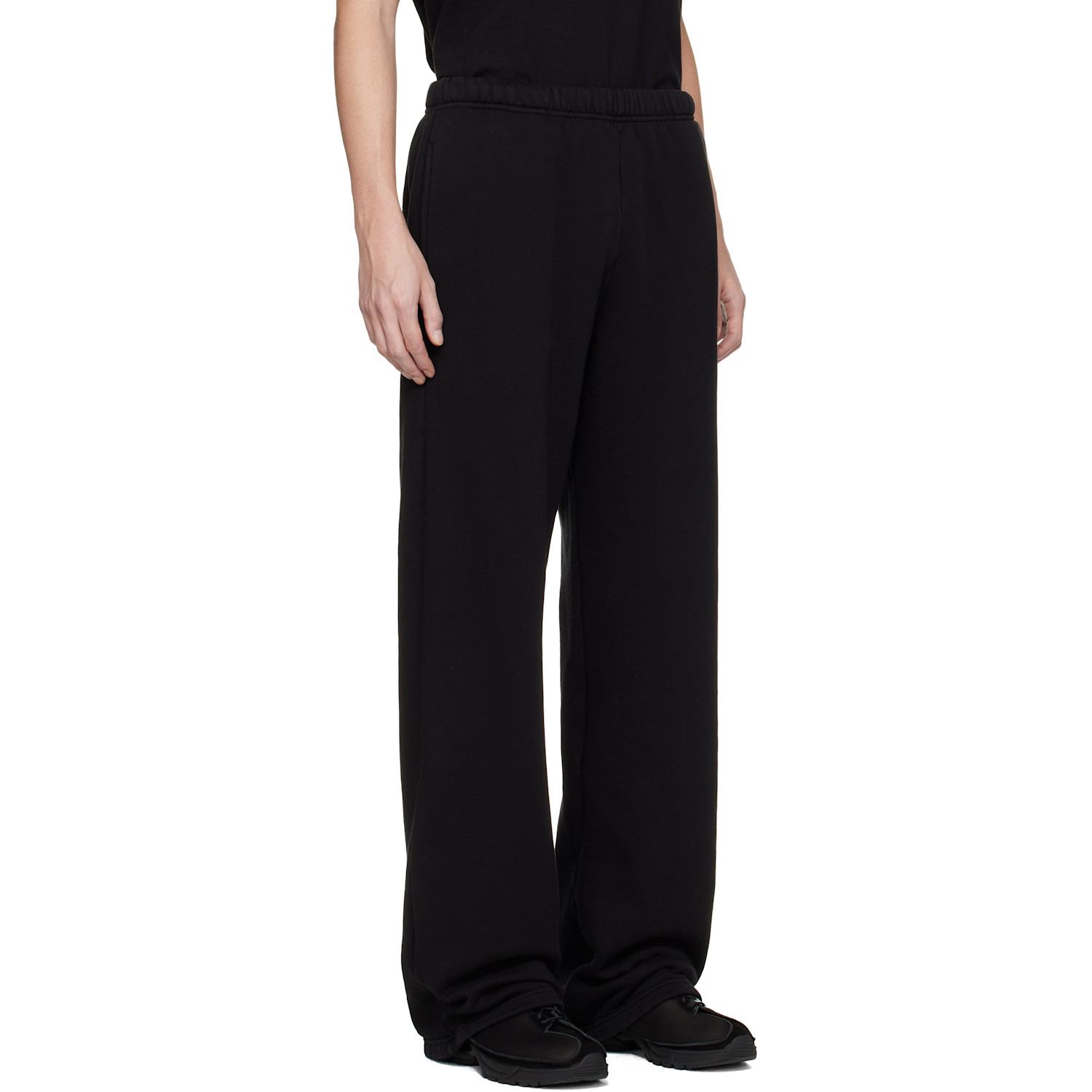  Les Tien Black Heavyweight Puddle Sweatpants 