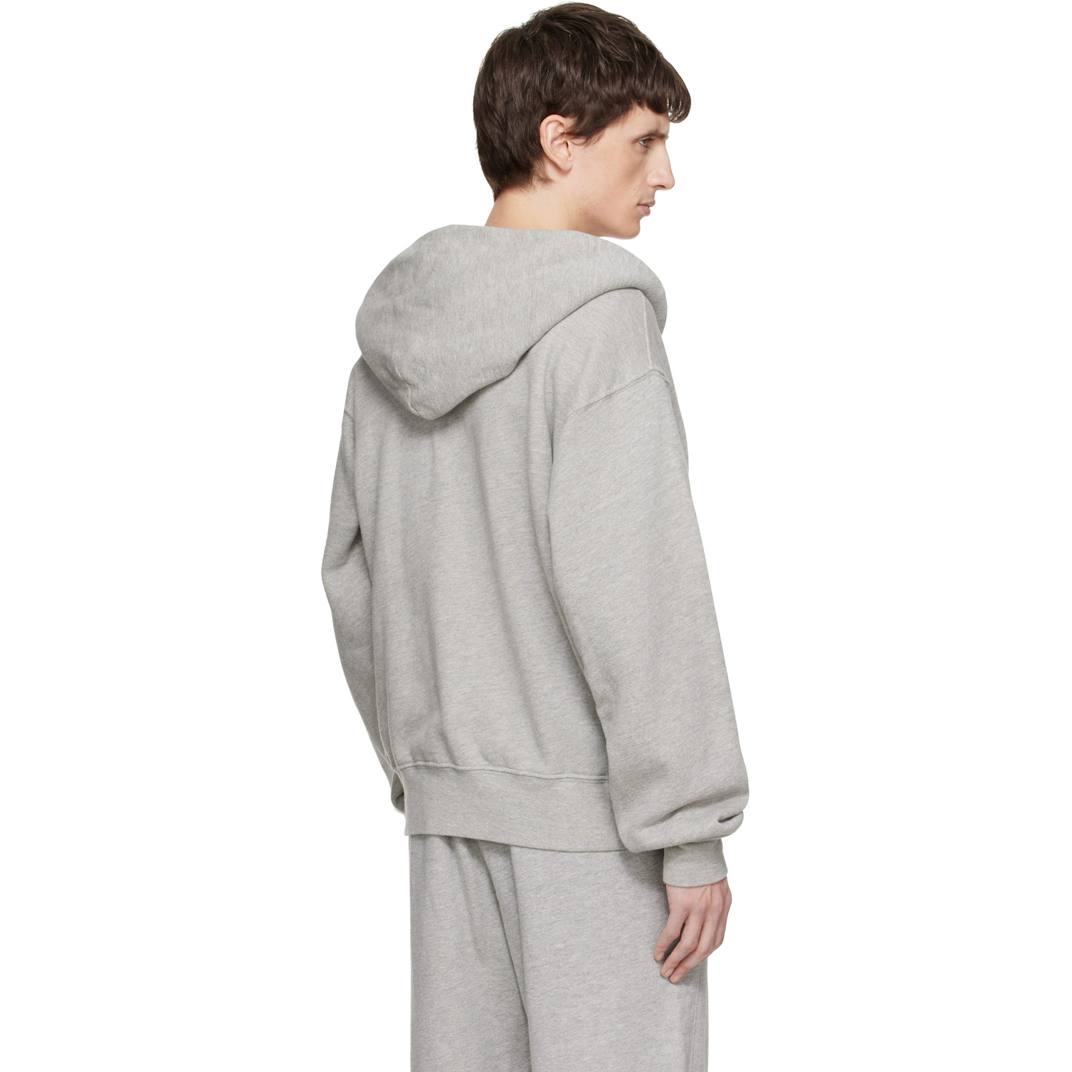  Les Tien Gray Heavyweight Zip Hoodie 