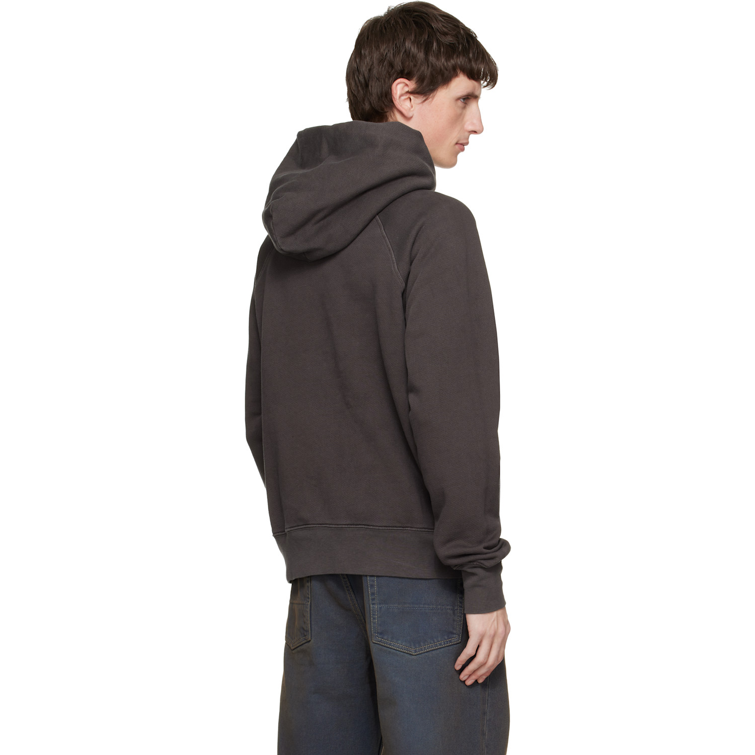  Les Tien Gray Heavyweight Classic Raglan Hoodie 