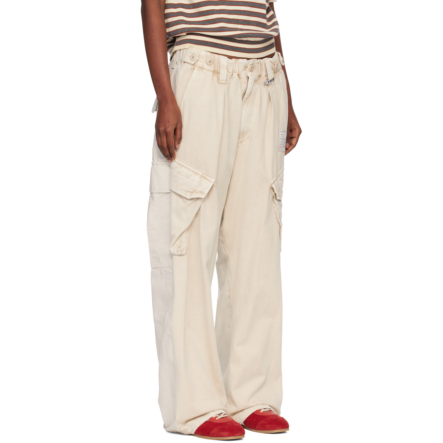  Maison Mihara Yasuhiro Off-white Front Back Combined Cargo Pants 
