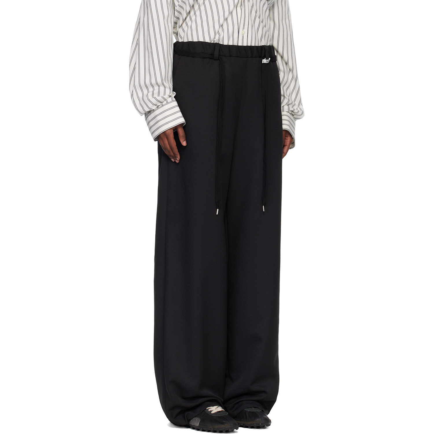  Maison Mihara Yasuhiro Black Wool-like Easy Trousers 
