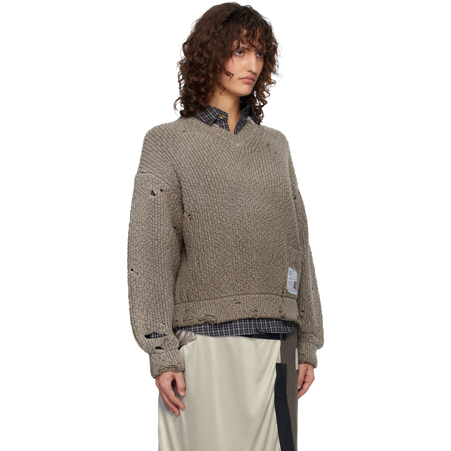  Maison Mihara Yasuhiro Brown Sun Faded Like Knit Sweater 