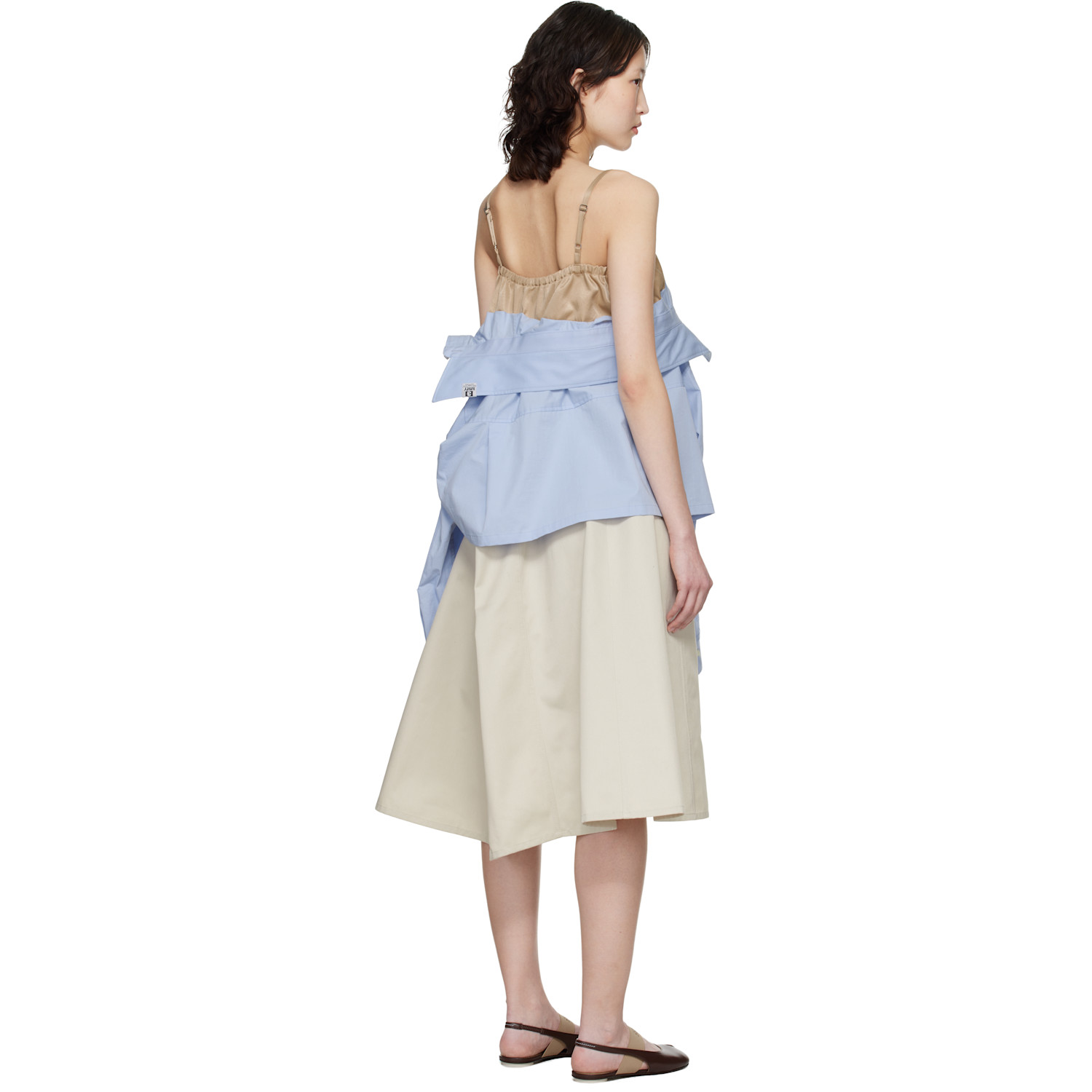  Maison Mihara Yasuhiro Beige & Blue Shirts Combined Camisole 