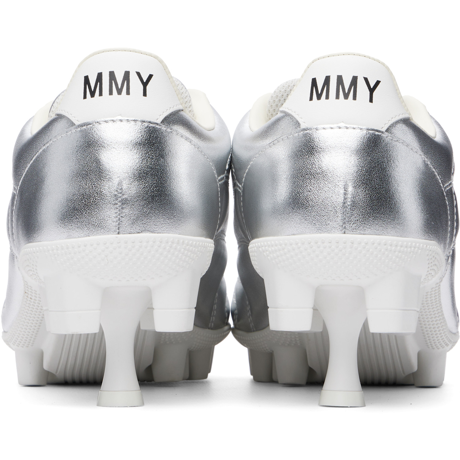 Maison Mihara Yasuhiro Silver Spike Sole Sneaker Heels 