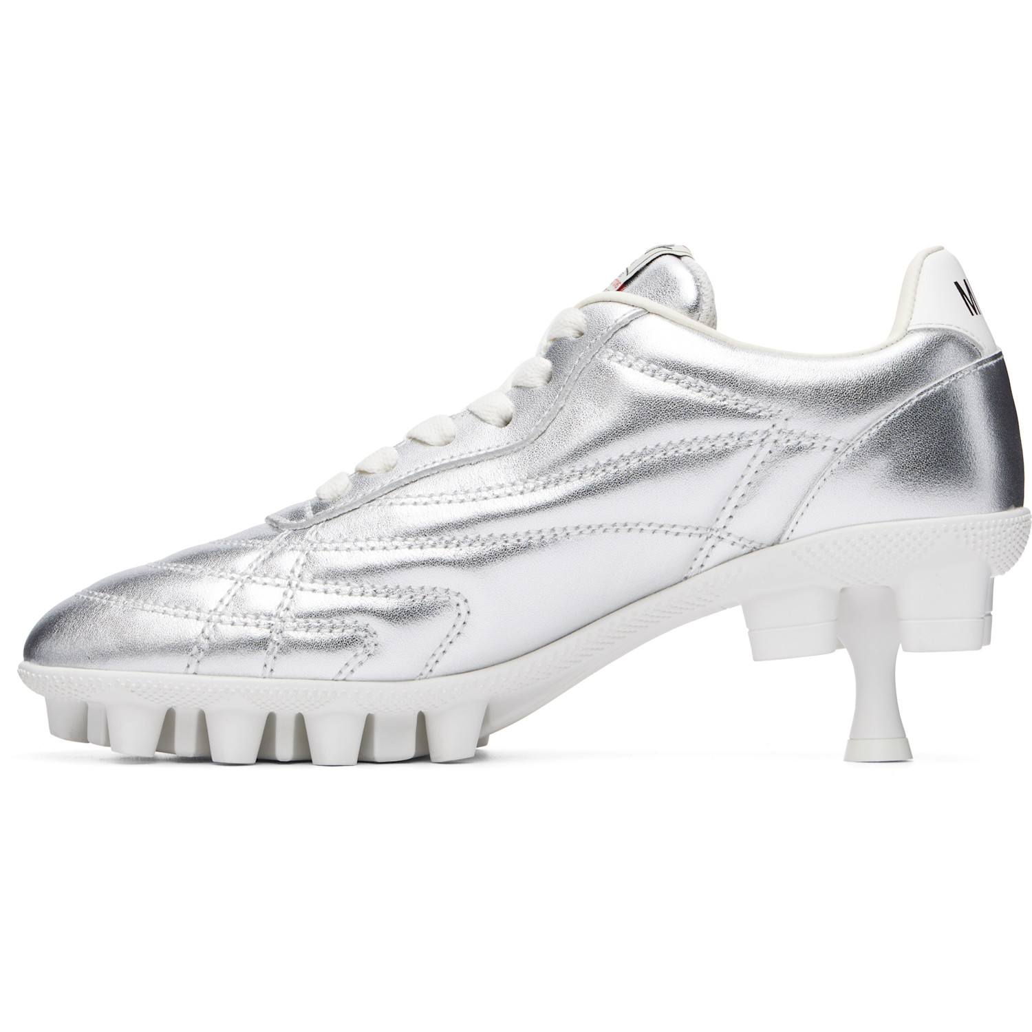  Maison Mihara Yasuhiro Silver Spike Sole Sneaker Heels 
