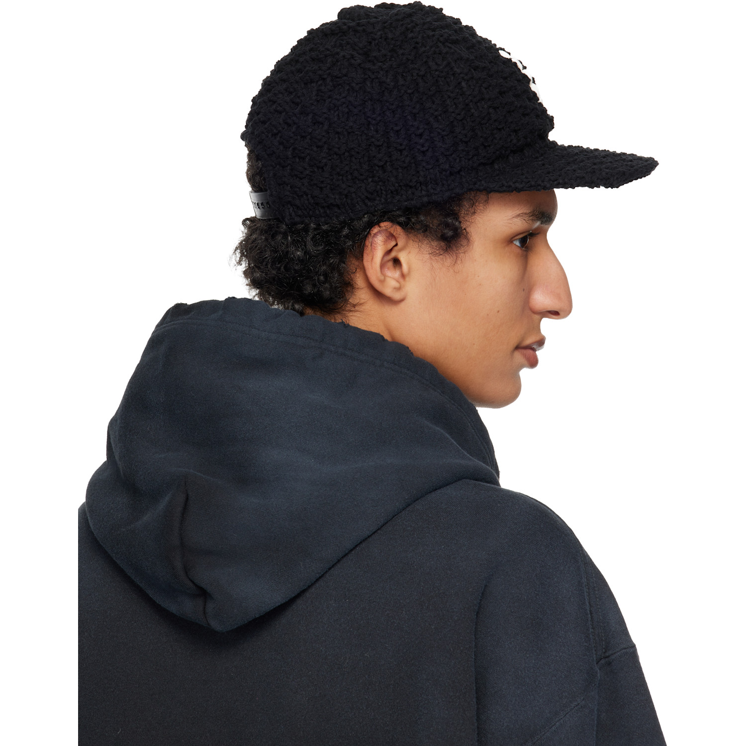  Maison Mihara Yasuhiro Black 'la' Knit Cap 