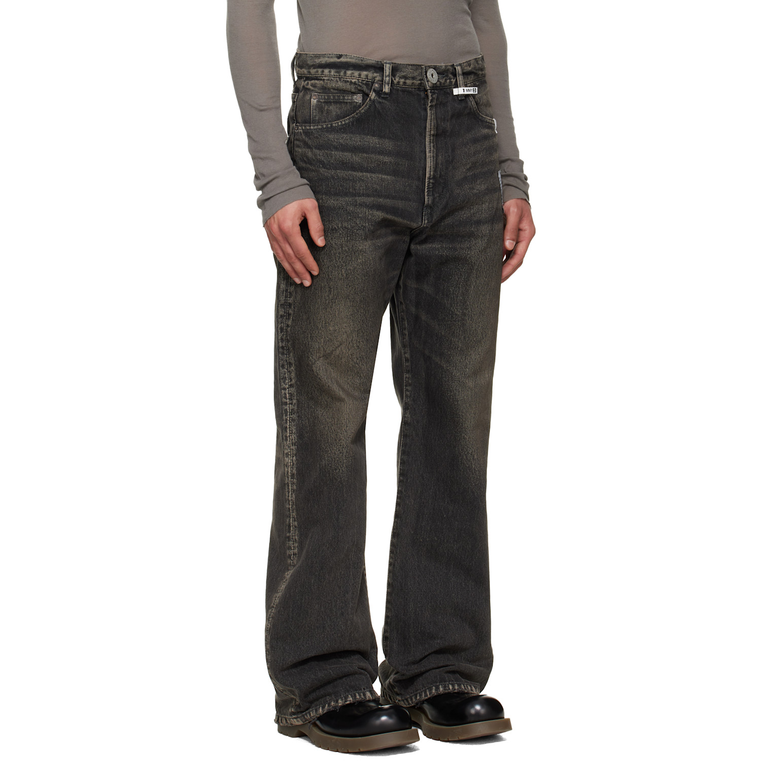  Maison Mihara Yasuhiro Black Flared Jeans 