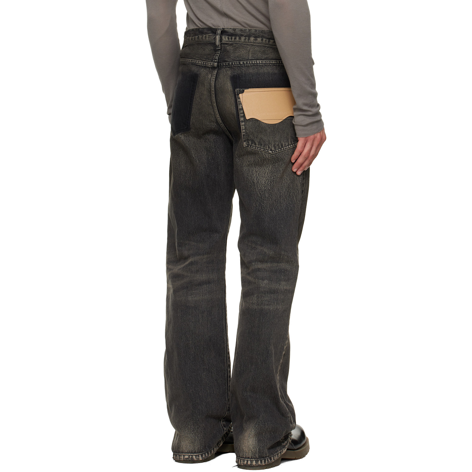  Maison Mihara Yasuhiro Black Flared Jeans 