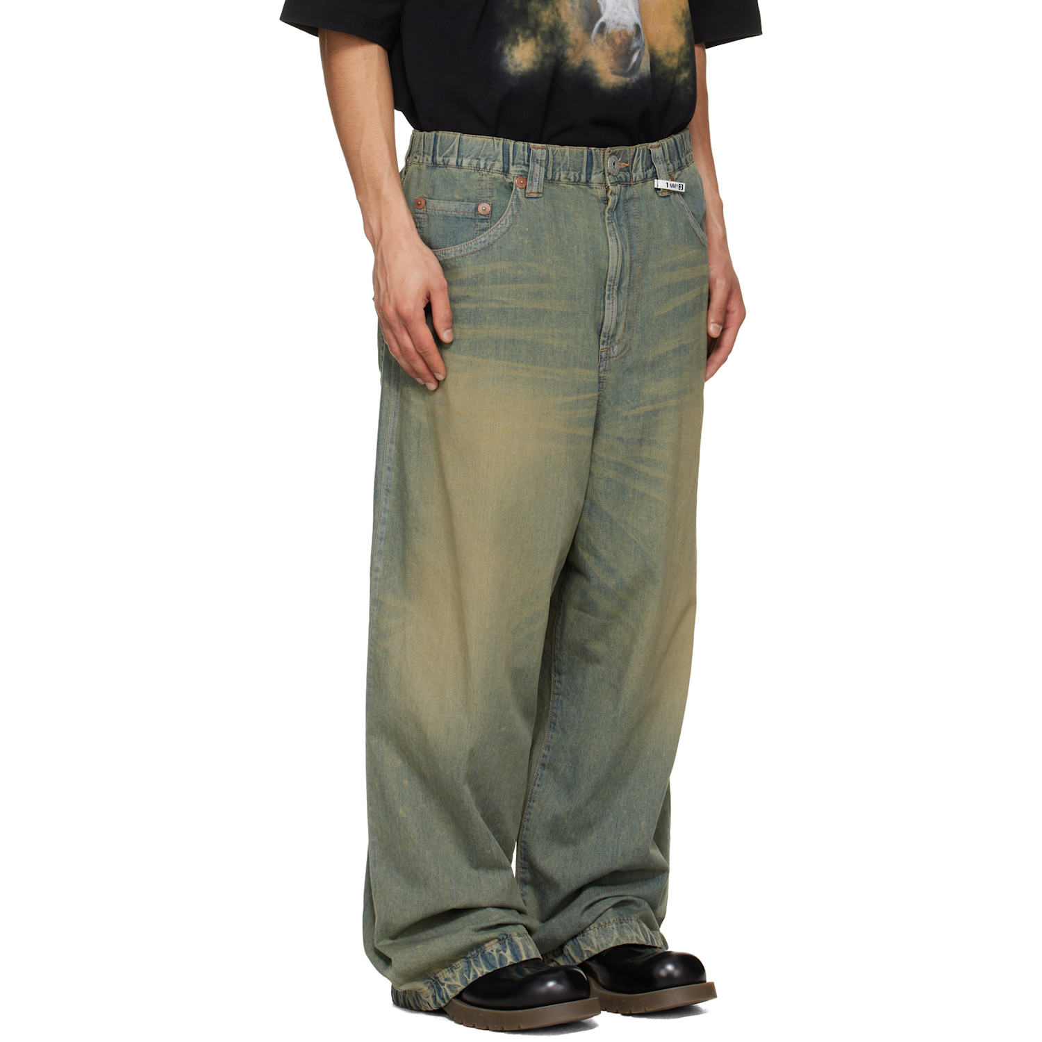  Maison Mihara Yasuhiro Blue Light Wide Jeans 