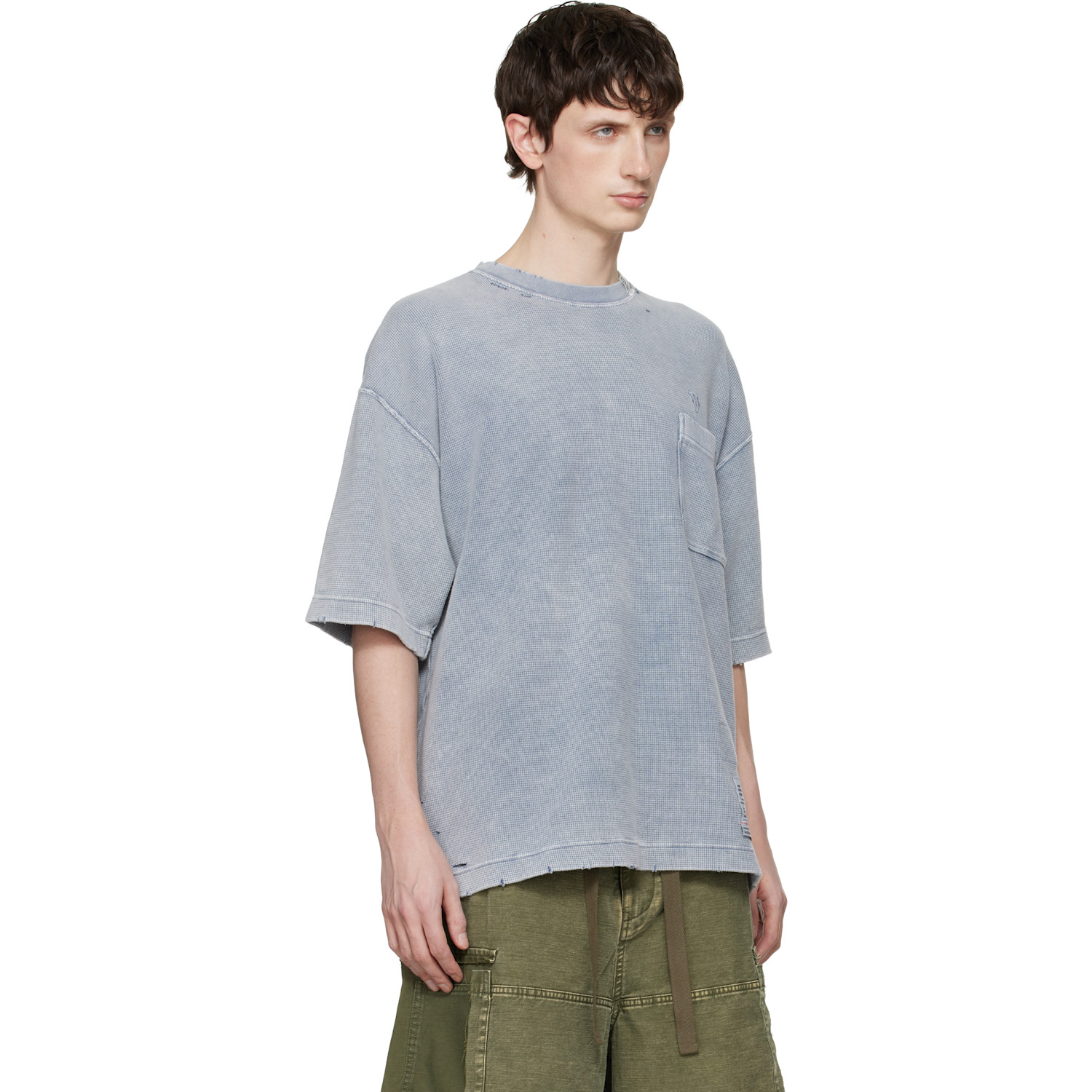  Maison Mihara Yasuhiro Gray Bleached Thermal T-shirt 