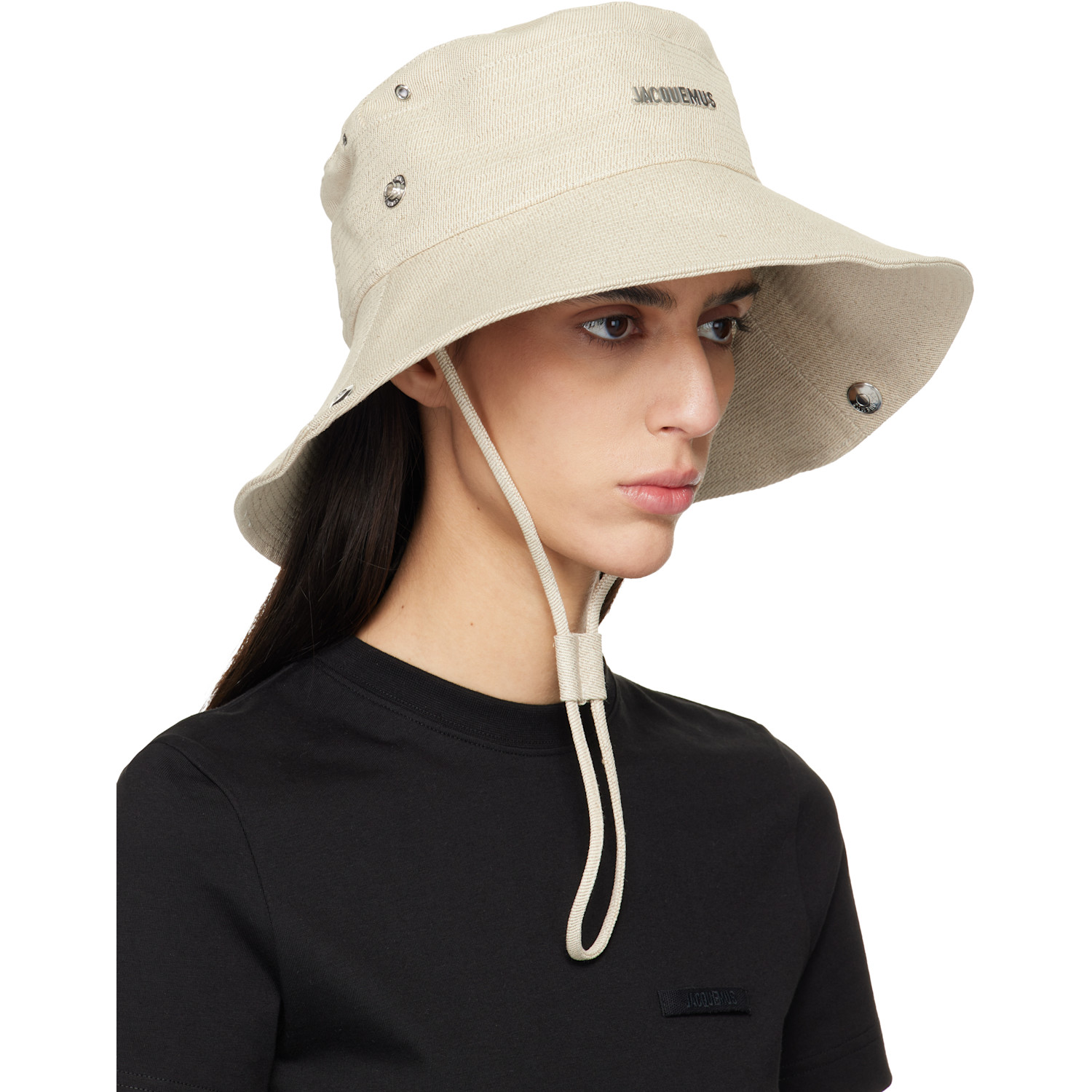  Jacquemus Beige 'the De-nîmes' Denim Bucket Hat 