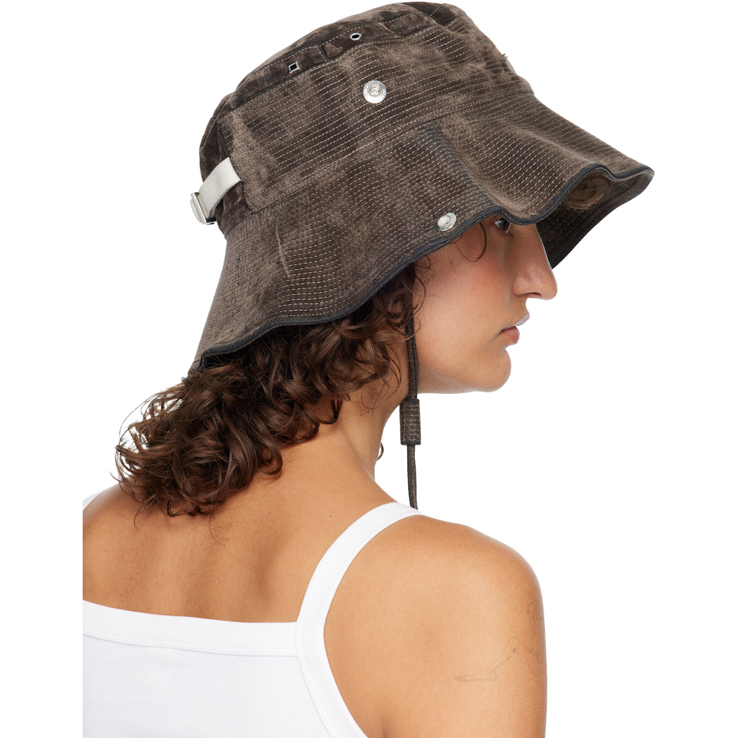  Jacquemus Khaki 'the De-nîmes Denim' Bucket Hat 