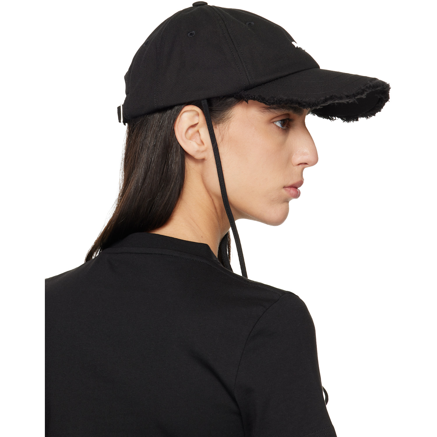  Jacquemus Black Les Classiques 'the Artichaut' Denim Cap 
