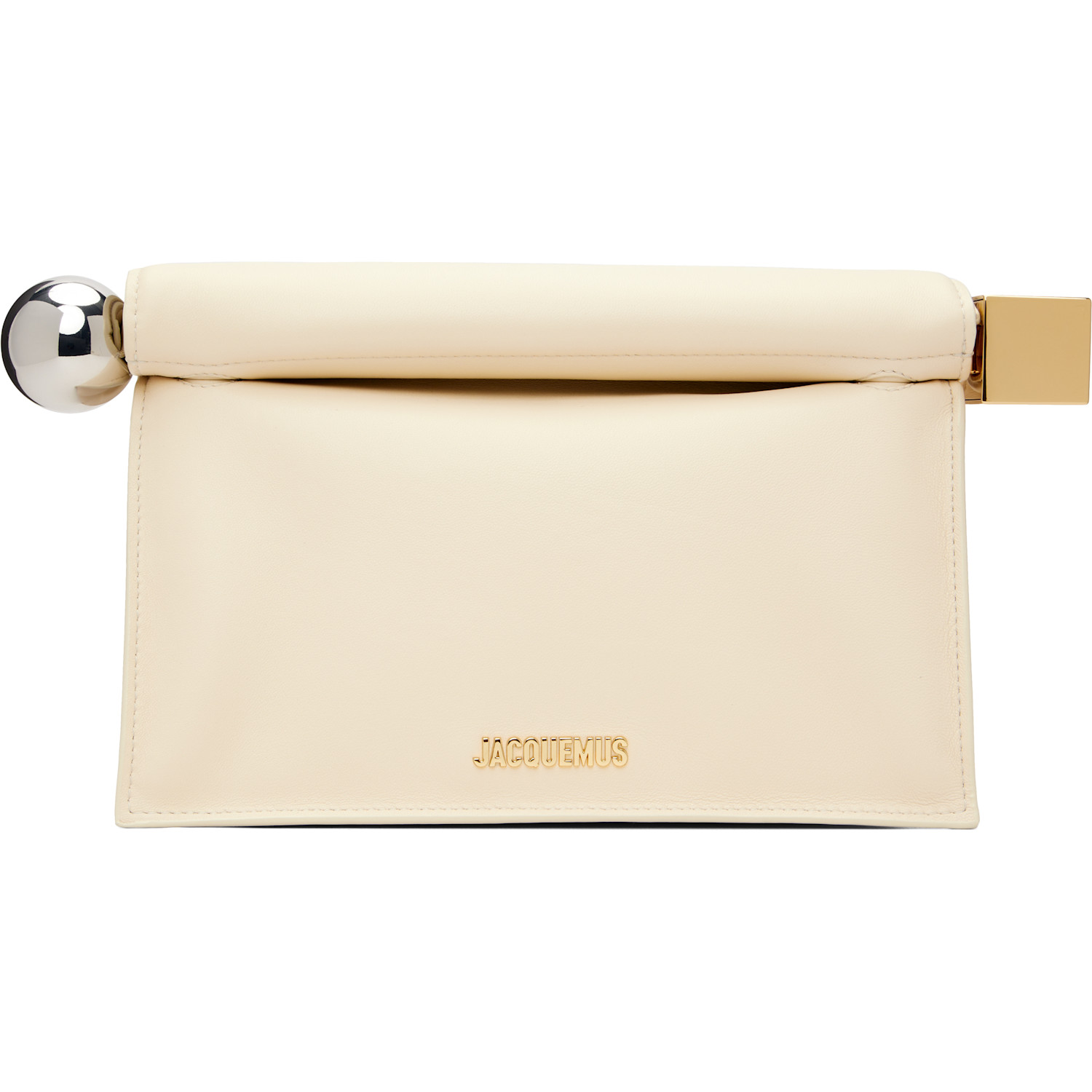 JACQUEMUS Off-White 'The Rond Carré' Clutch