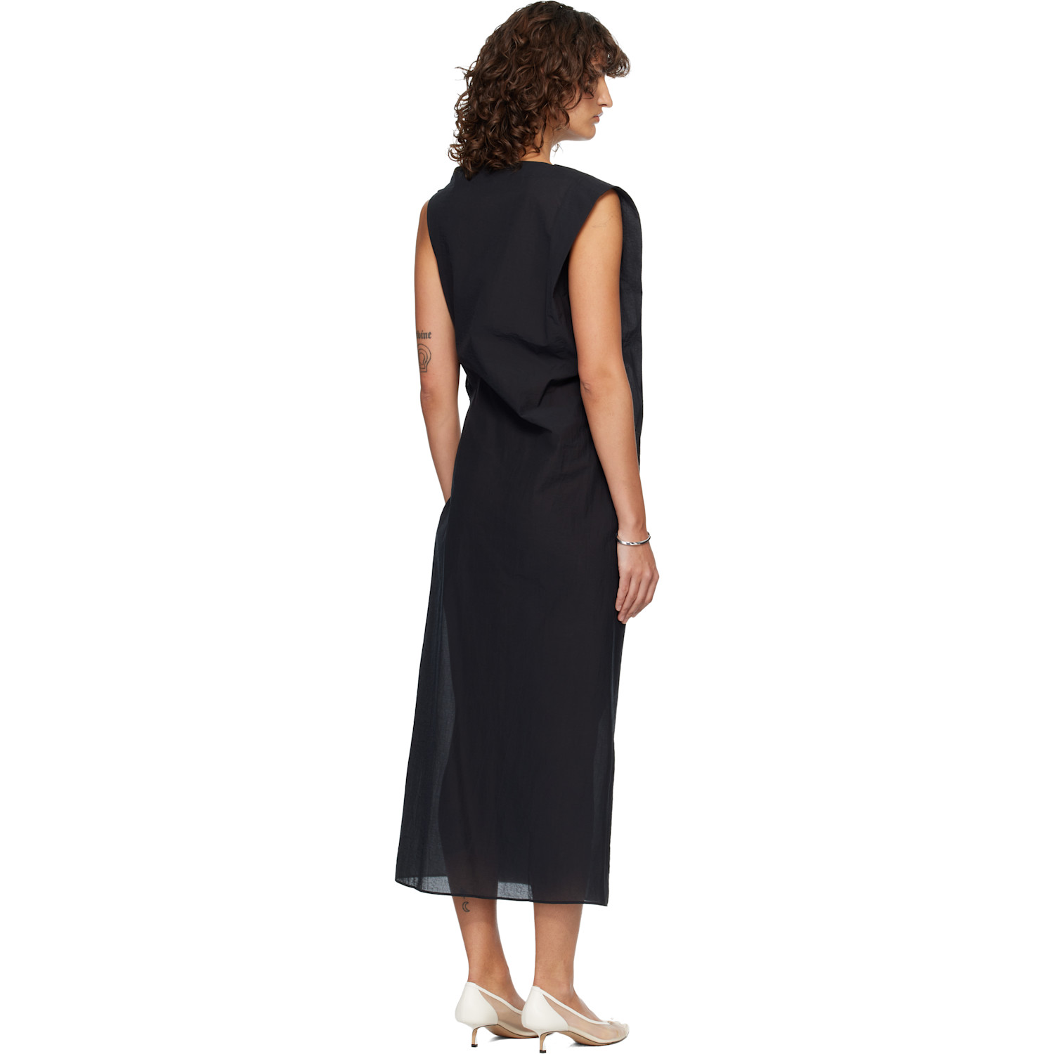 Jacquemus Black 'the Drap' Midi Dress 