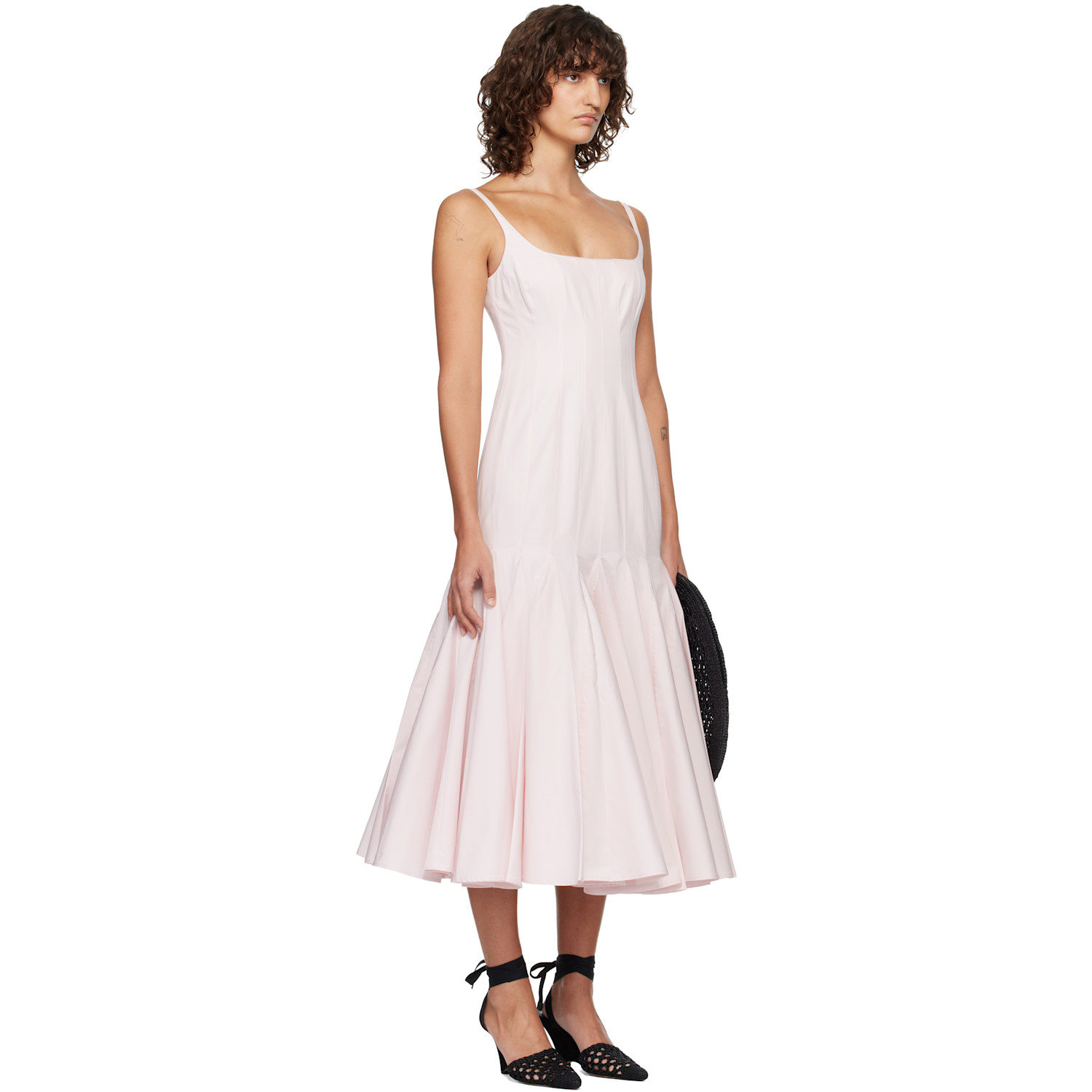  Jacquemus Pink 'the Agave' Midi Dress 