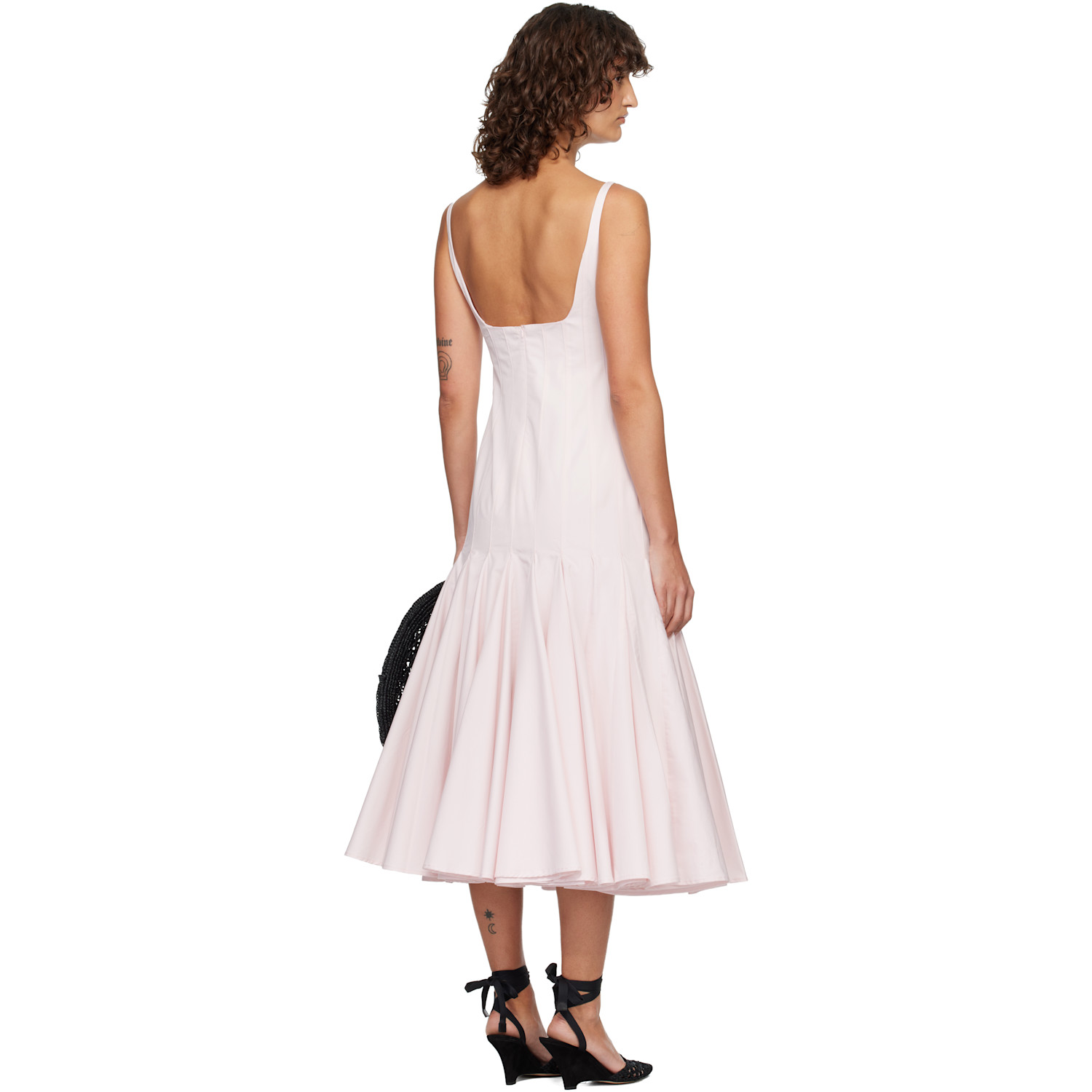  Jacquemus Pink 'the Agave' Midi Dress 