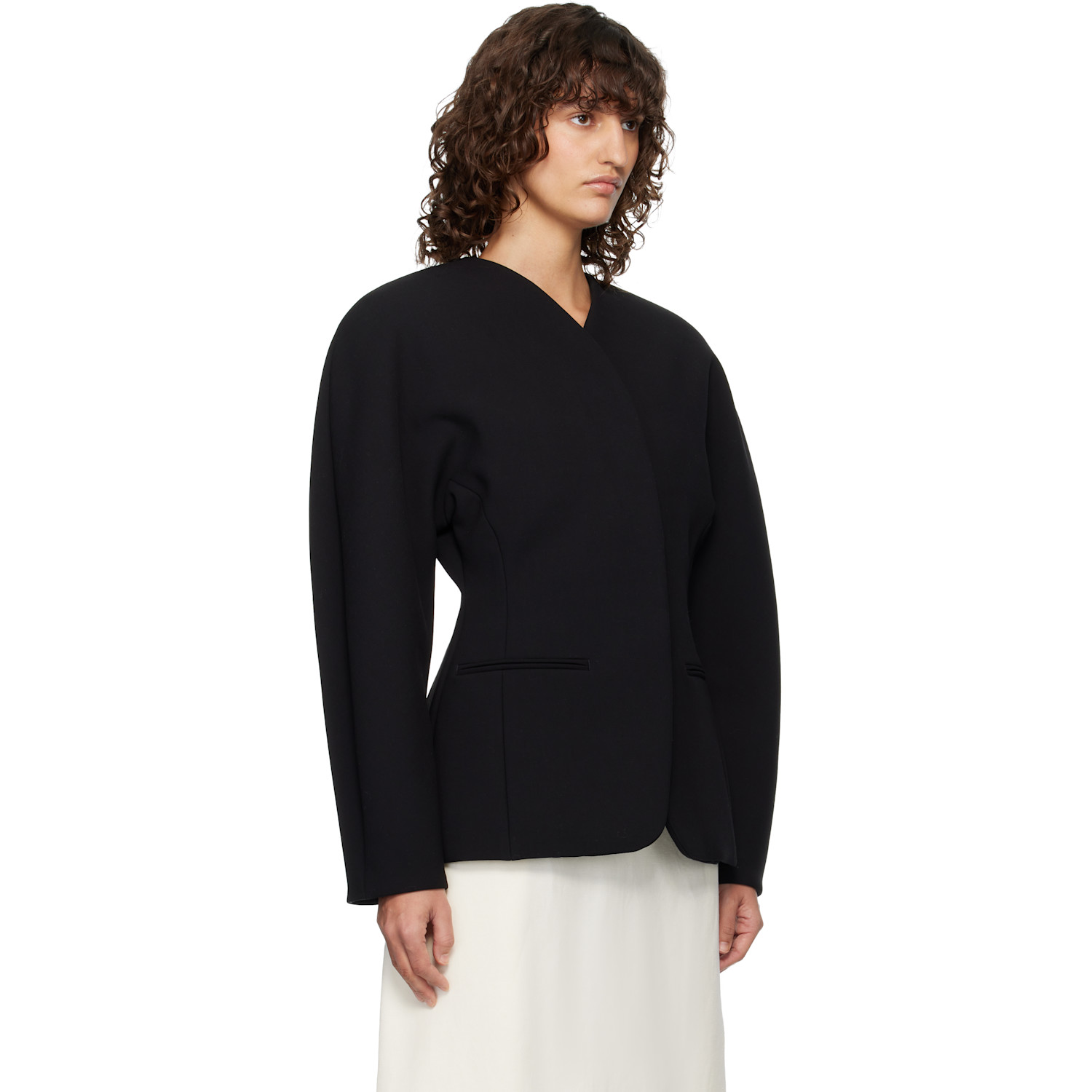  Jacquemus Black 'the Ovalo' Blazer 
