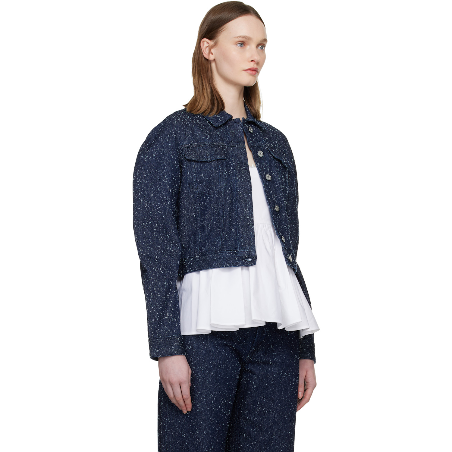  Jacquemus Navy 'the Ovalo De-nîmes' Denim Jacket 